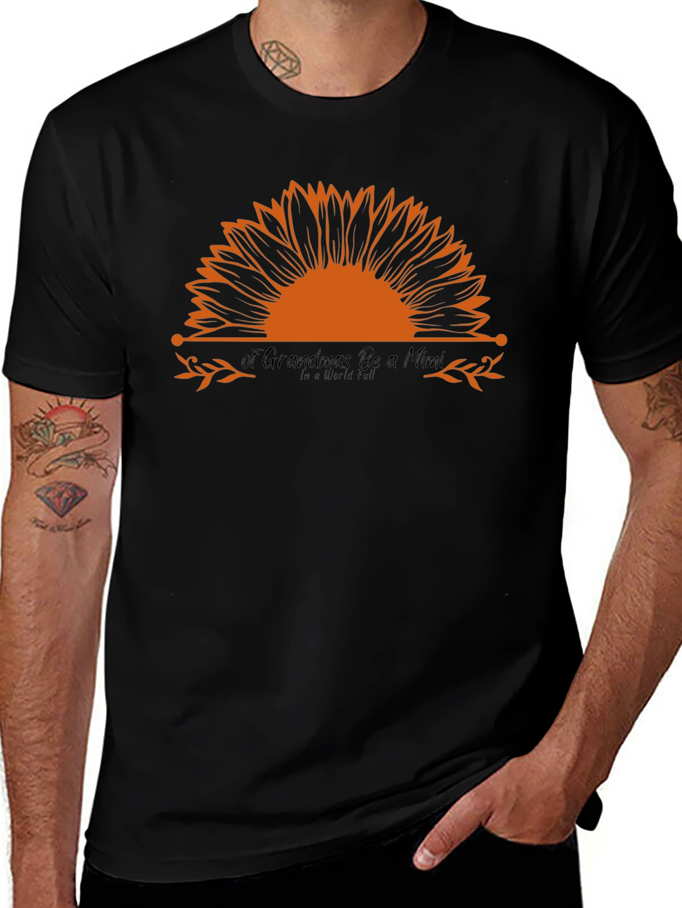 Sunflower Mimi Graphic Tee - Soft Black Cotton