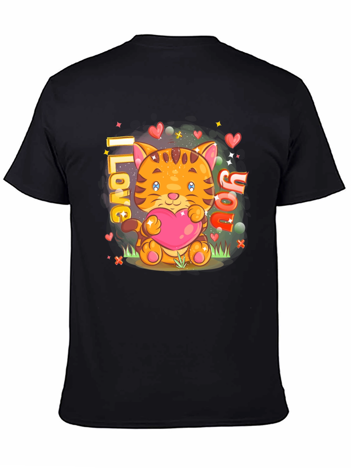 I Love You Cat Graphic T-Shirt