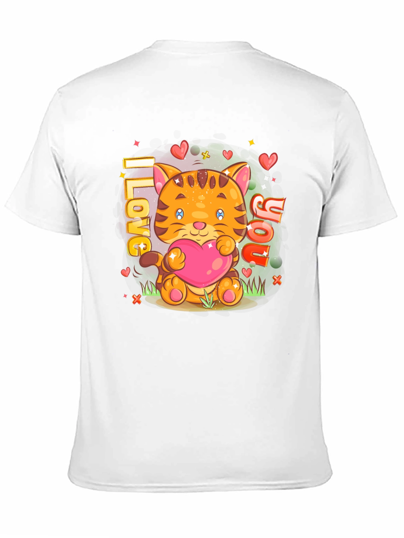 I Love You Cat Graphic T-Shirt