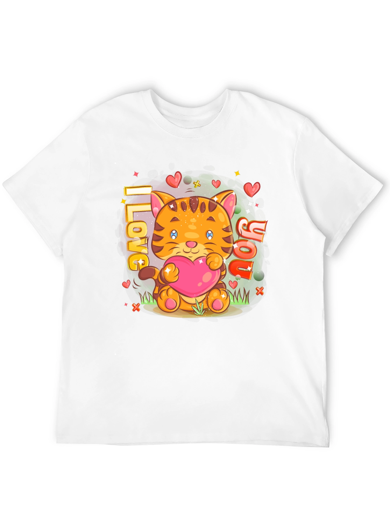 I Love You Cat Graphic T-Shirt