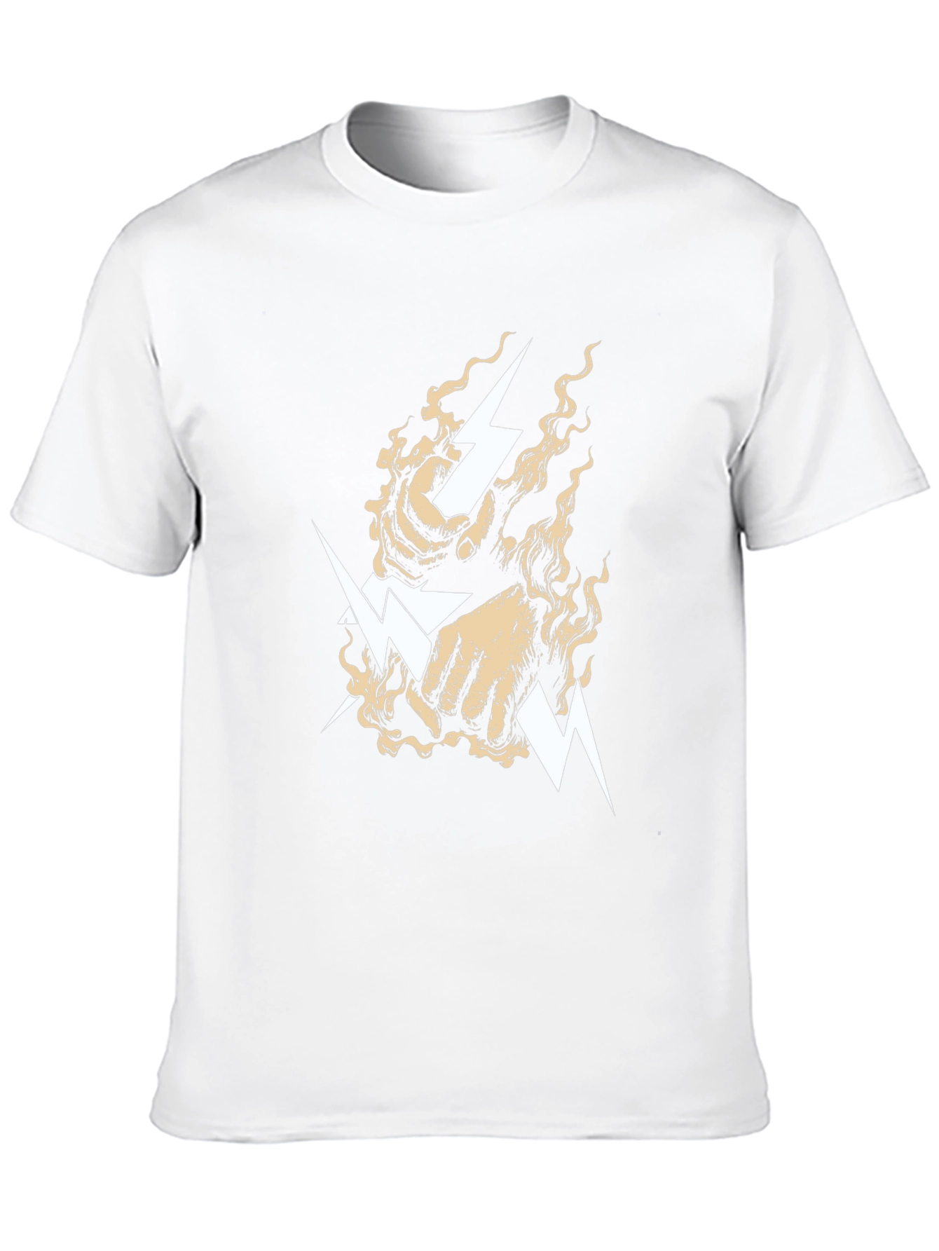 Lightning Bolt Fist Graphic Tee - Black