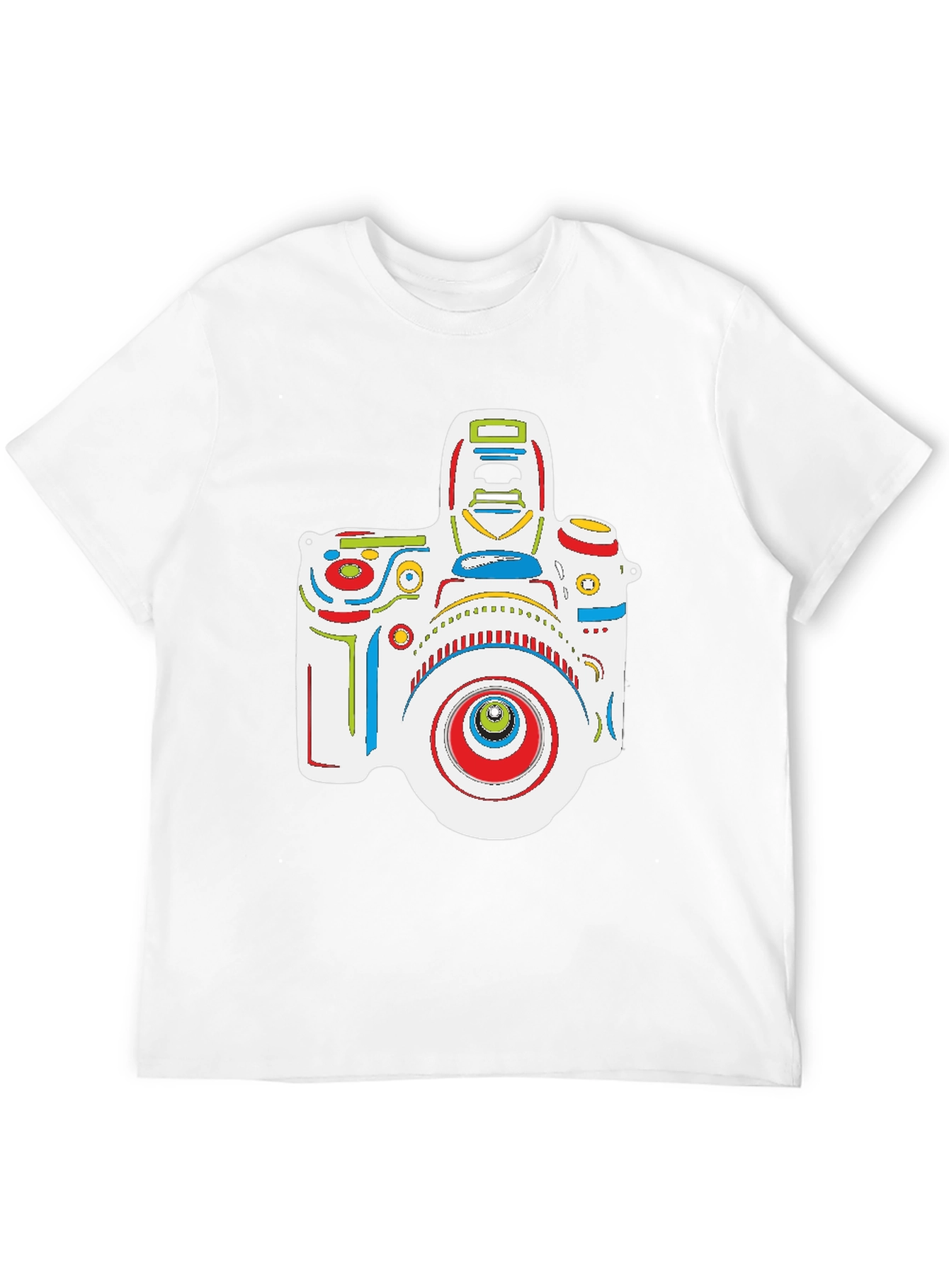 Abstract Camera Graphic Black T-Shirt