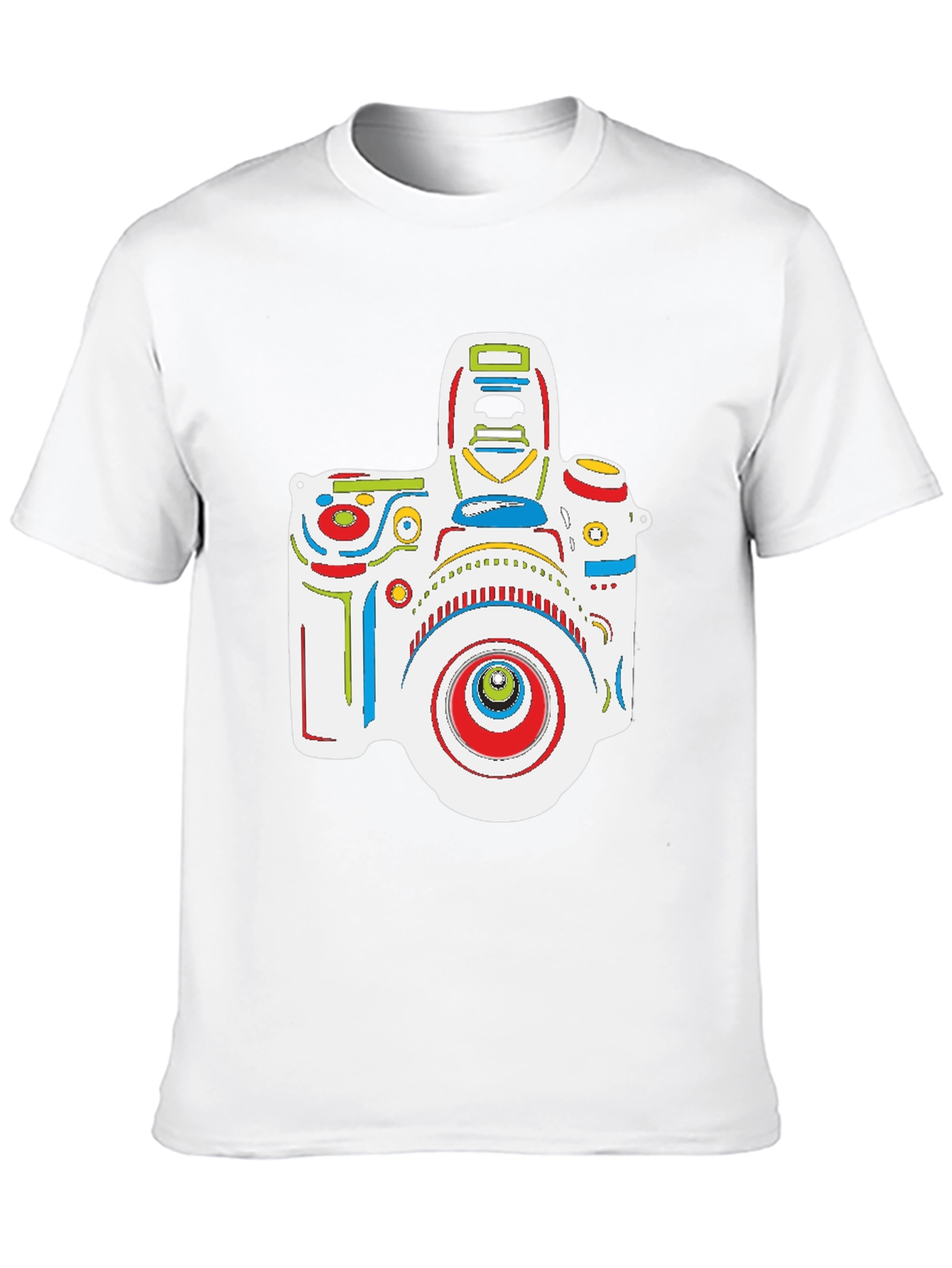 Abstract Camera Graphic Black T-Shirt