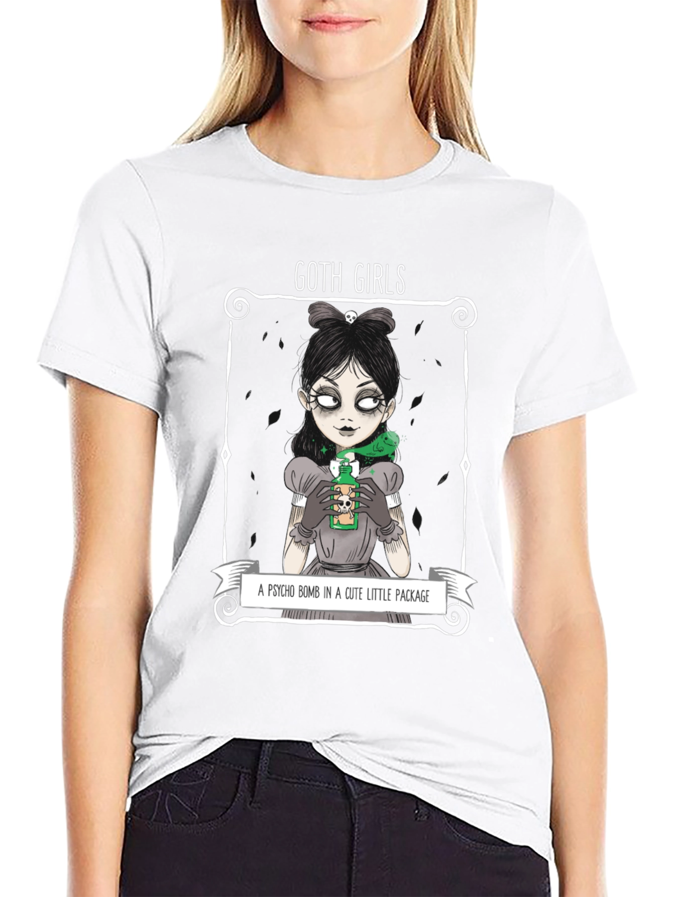 Goth Girls Psycho Bomb Graphic T-Shirt
