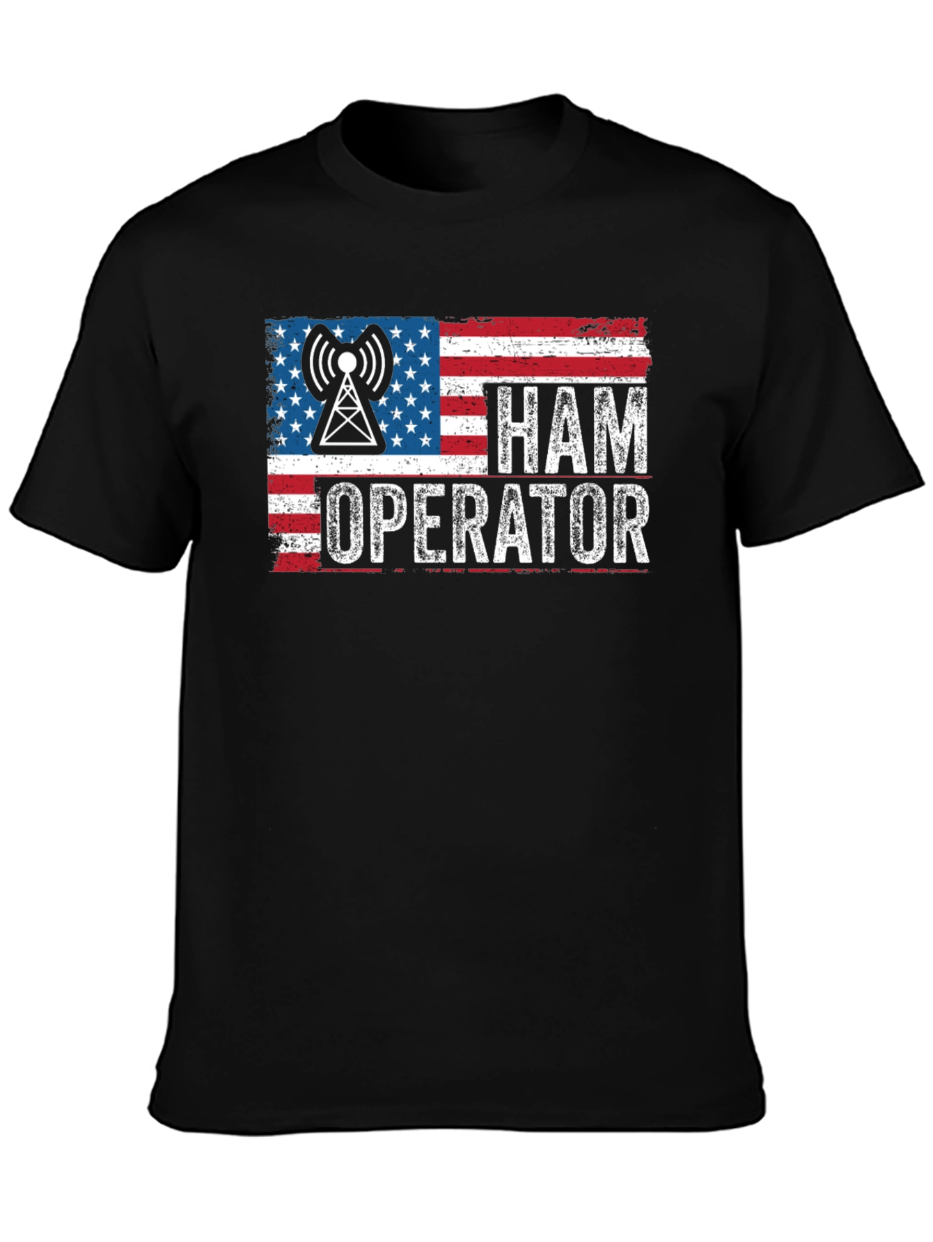 Ham Operator American Flag Graphic Tee