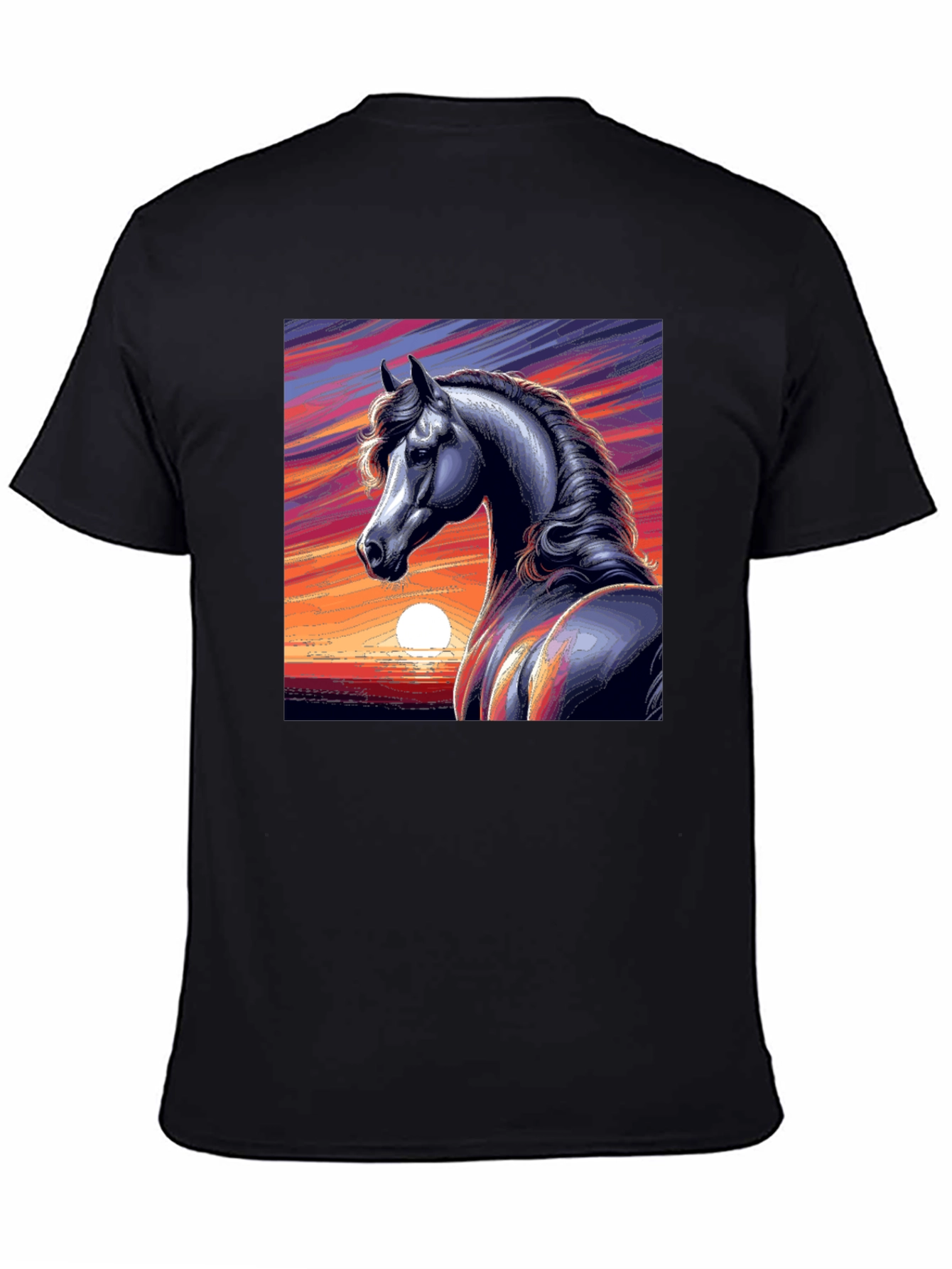 Majestic Horse Graphic Tee - Sunset Design