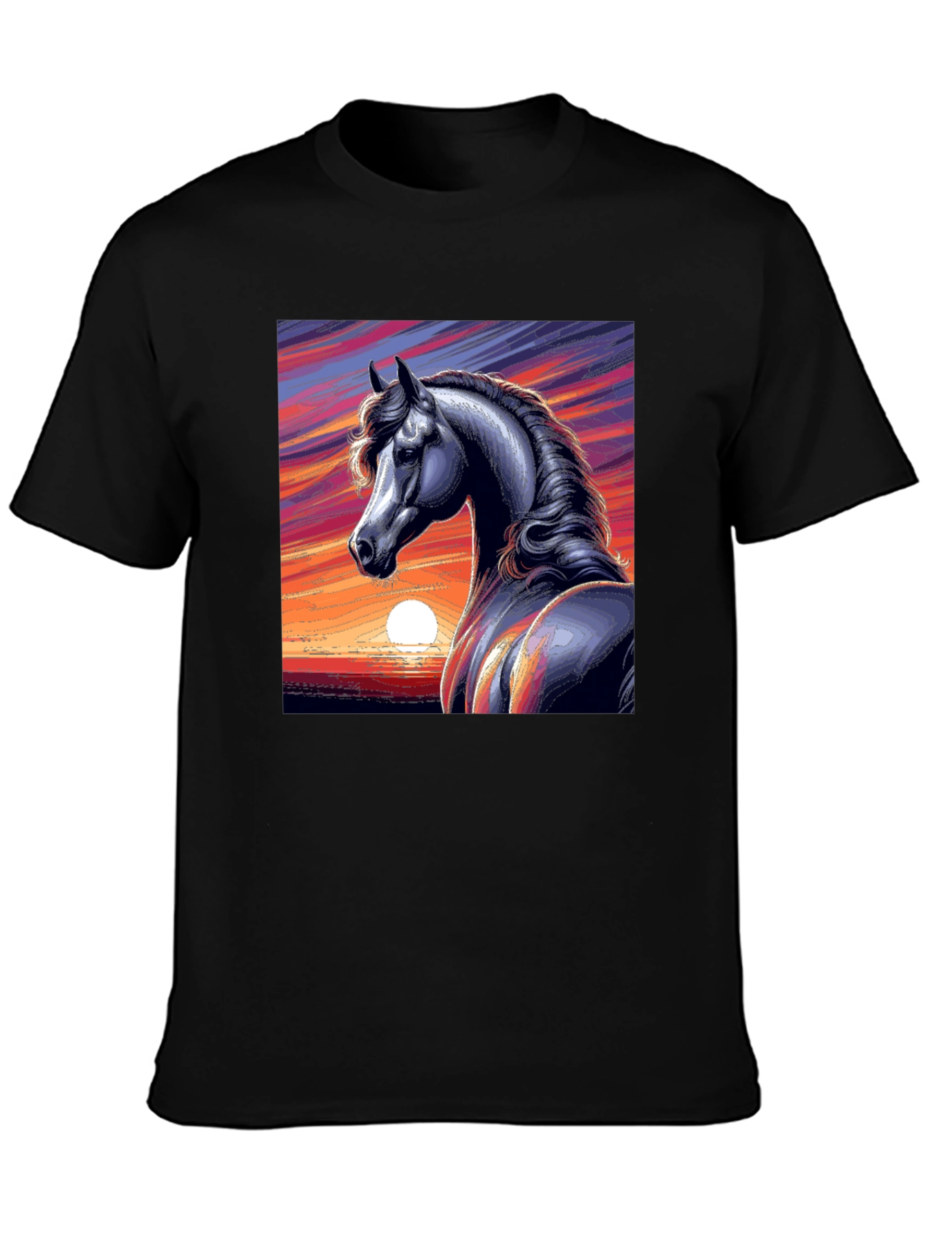 Majestic Horse Graphic Tee - Sunset Design