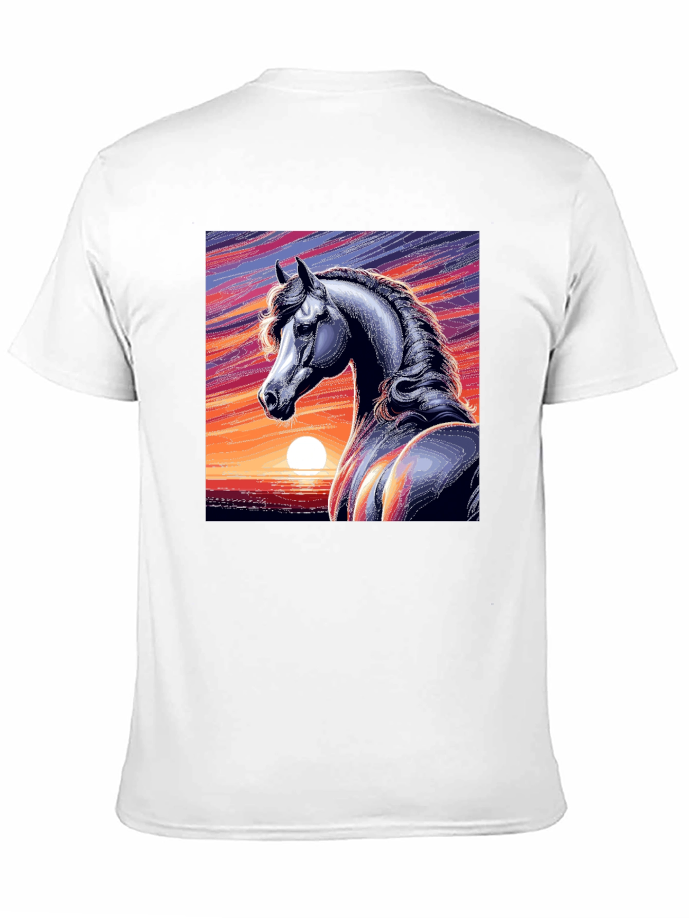 Majestic Horse Graphic Tee - Sunset Design