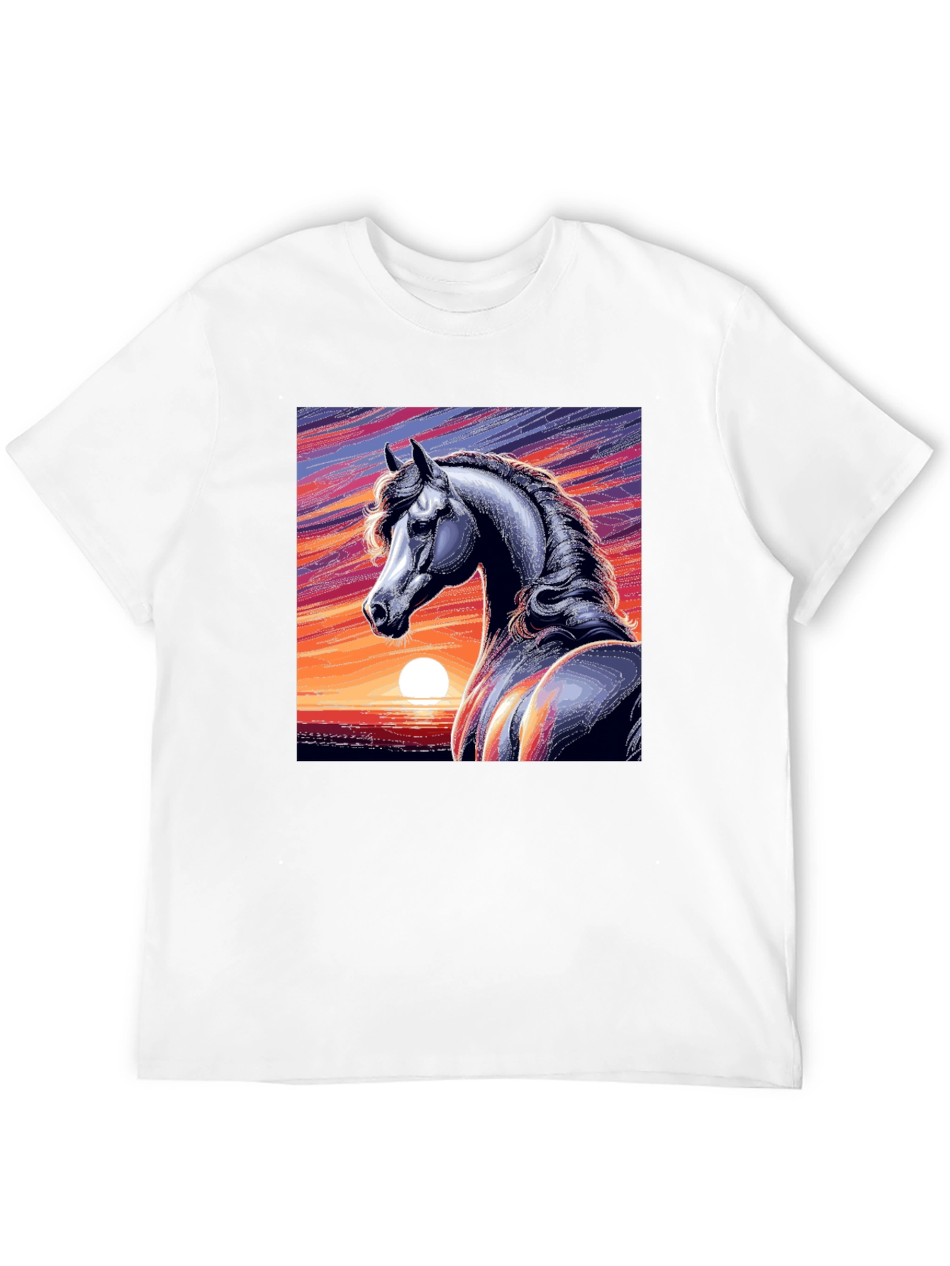 Majestic Horse Graphic Tee - Sunset Design