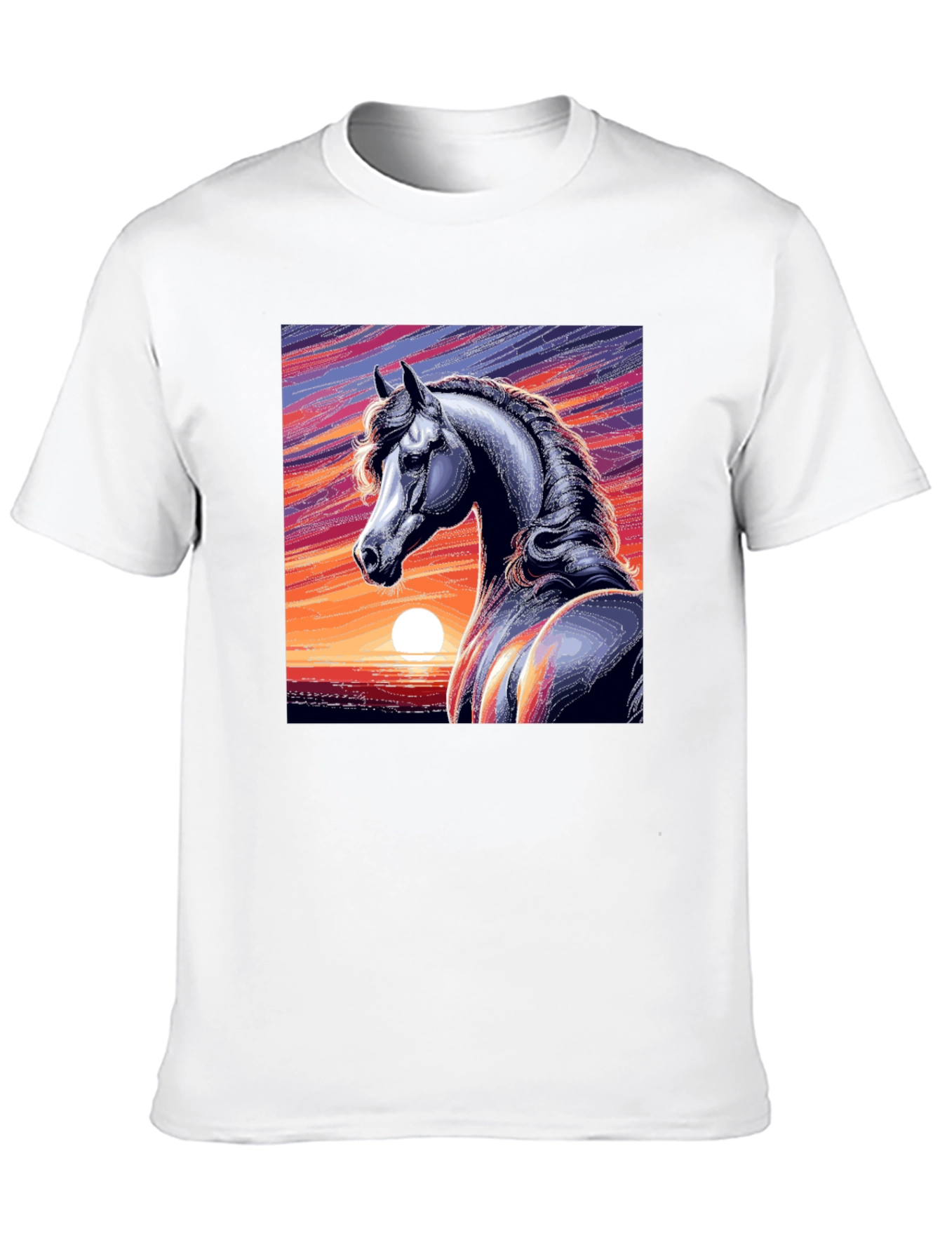 Majestic Horse Graphic Tee - Sunset Design