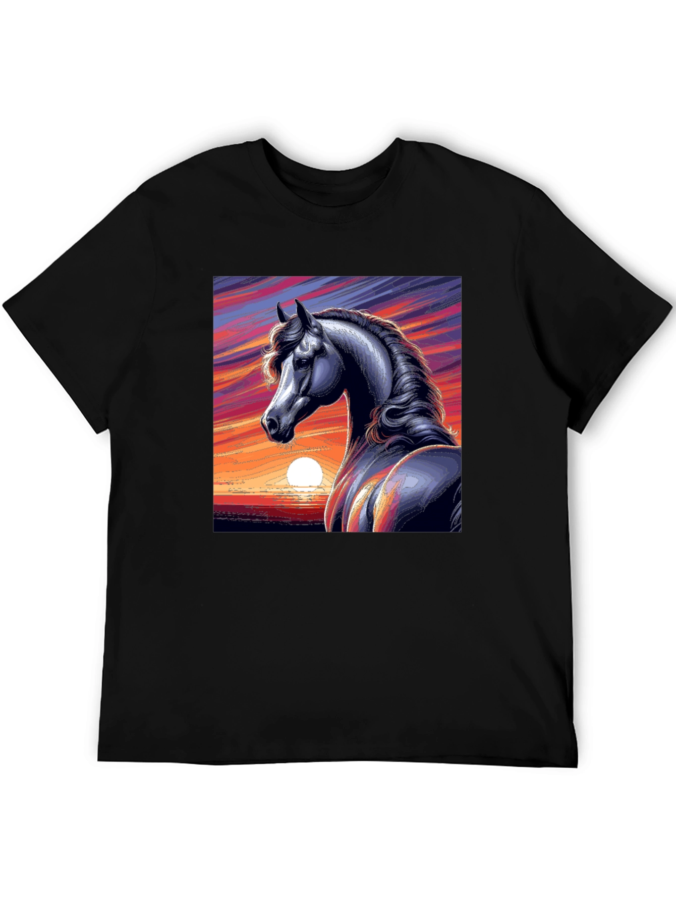 Majestic Horse Graphic Tee - Sunset Design