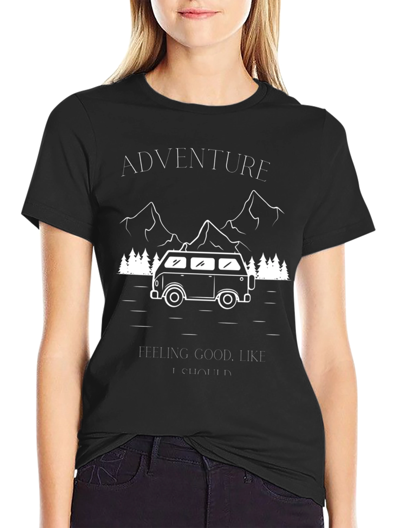 Adventure Van Graphic T-Shirt - Black