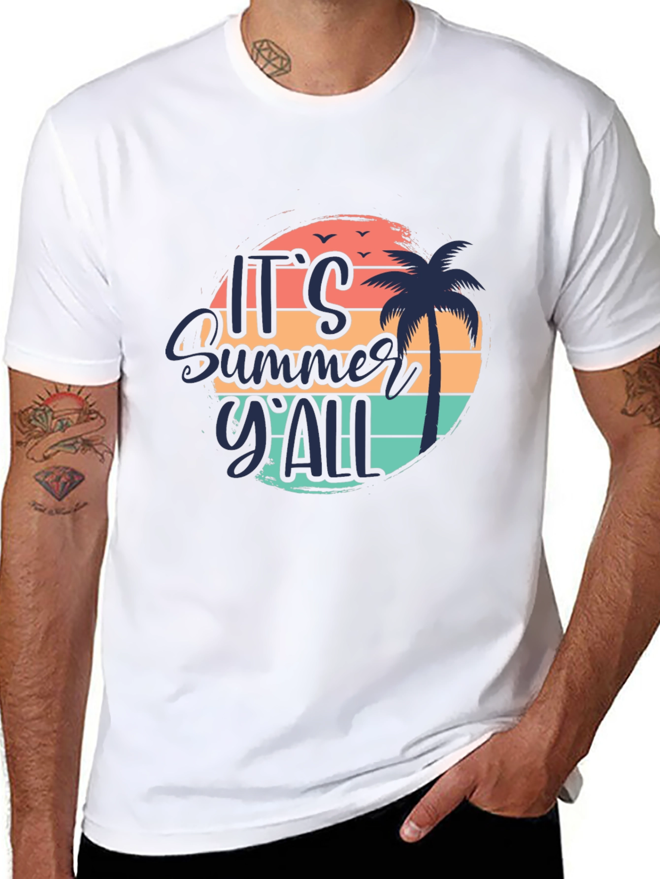 Its Summer YAll Black Graphic Tee