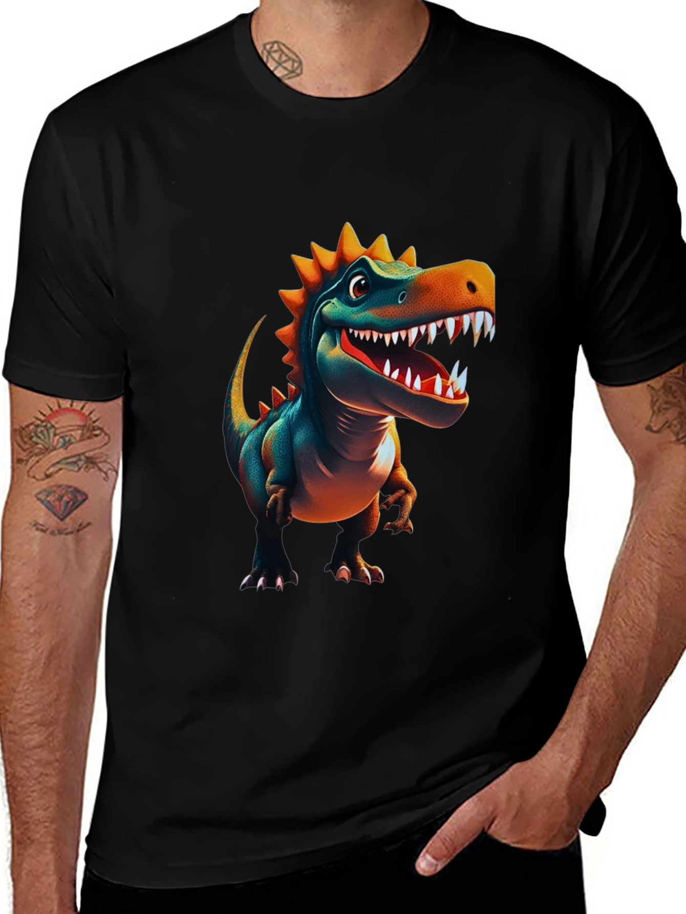 Dino T-Shirt - Cartoon Dinosaur Graphic Tee