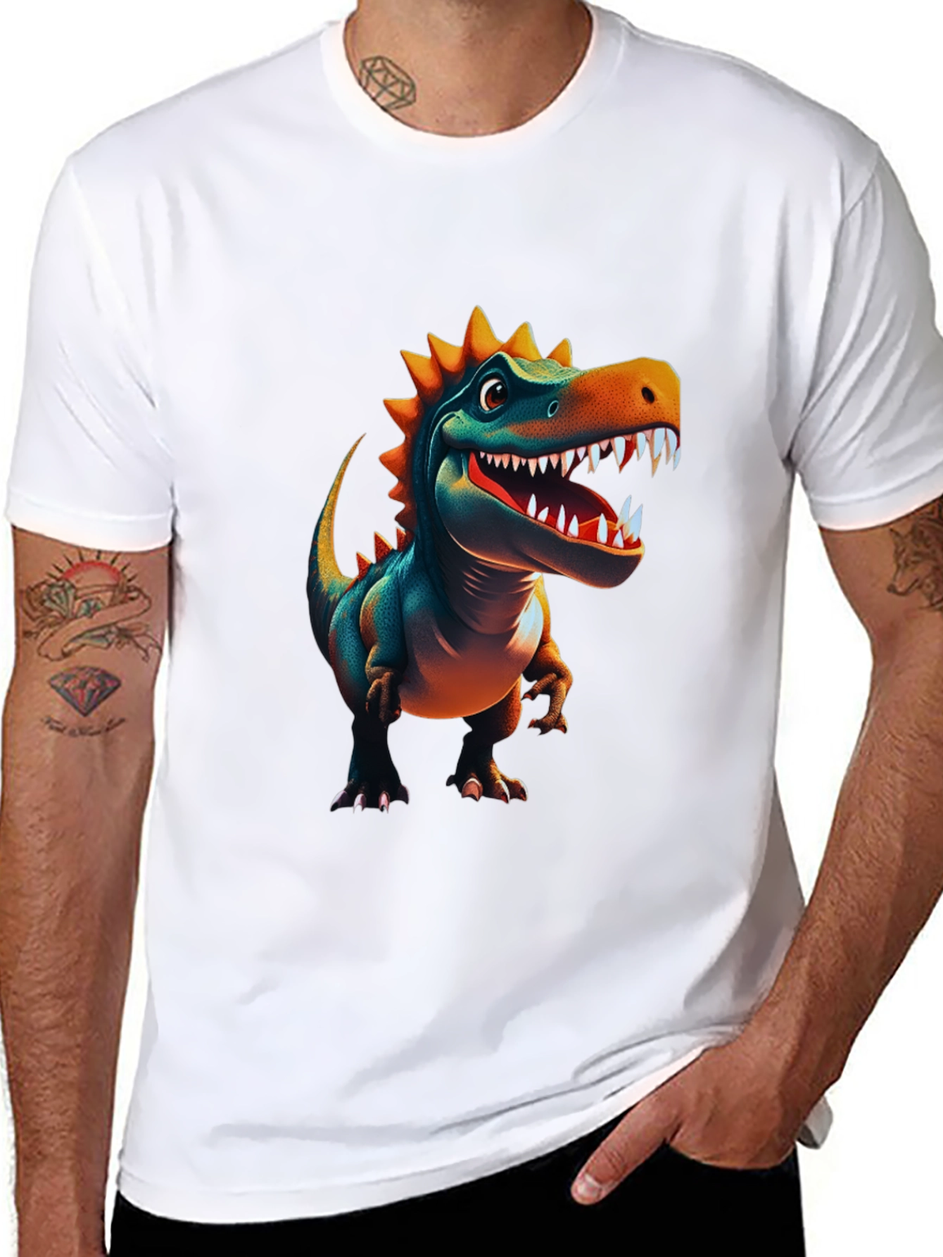 Dino T-Shirt - Cartoon Dinosaur Graphic Tee