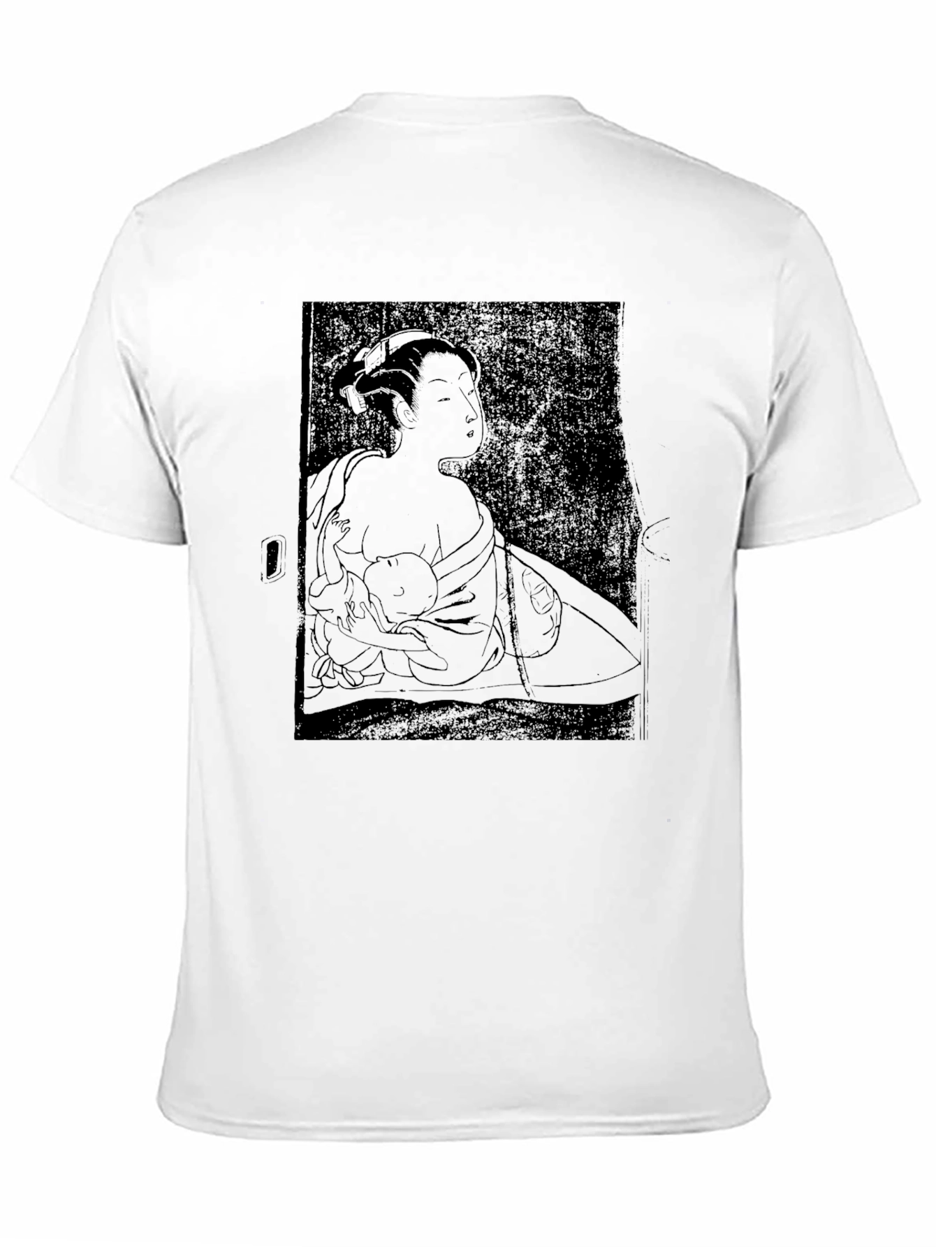 Japanese Art Graphic Tee - Black Cotton Shirt