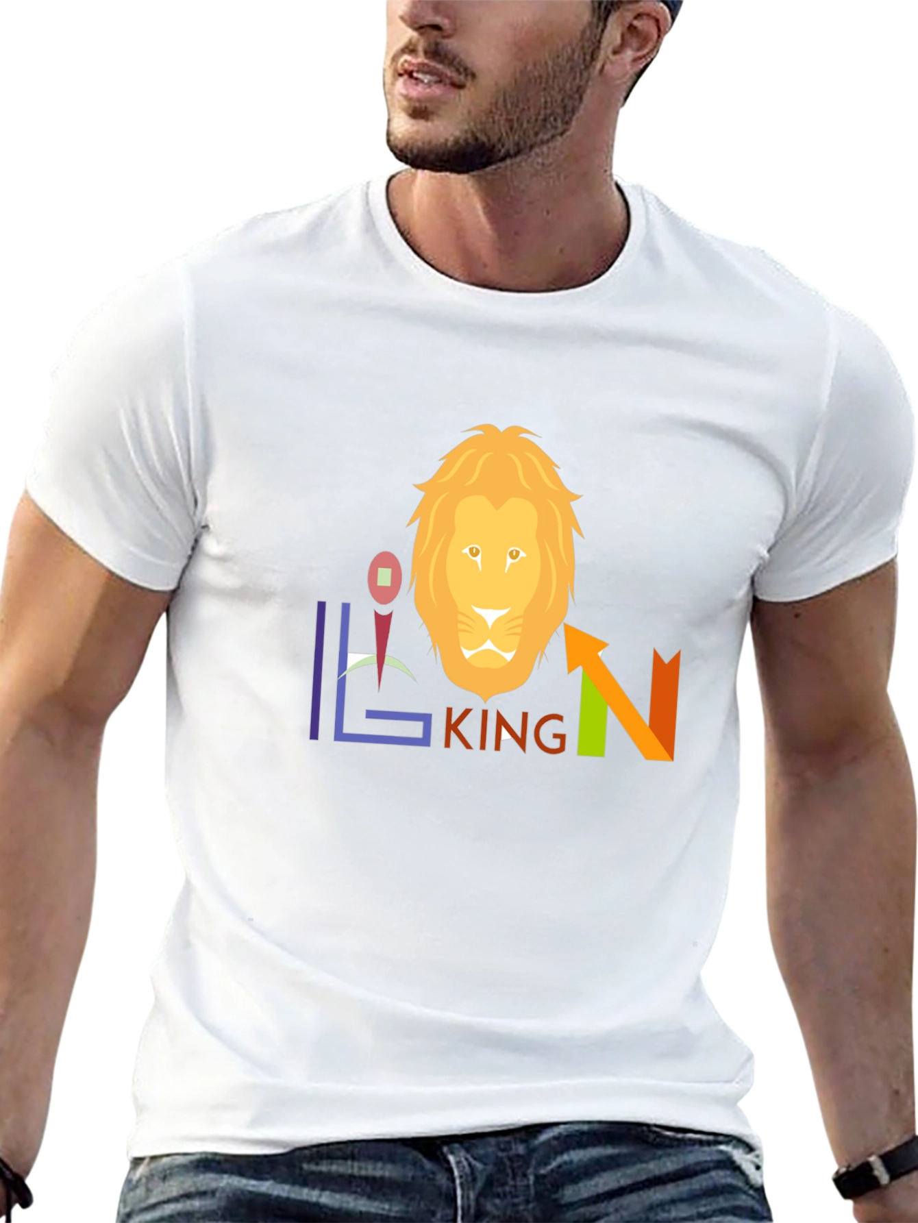 Lion King Graphic Tee - Black Cotton Blend