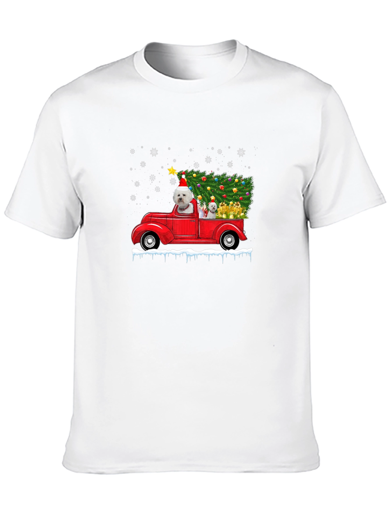 Festive Dog Christmas Truck T-Shirt