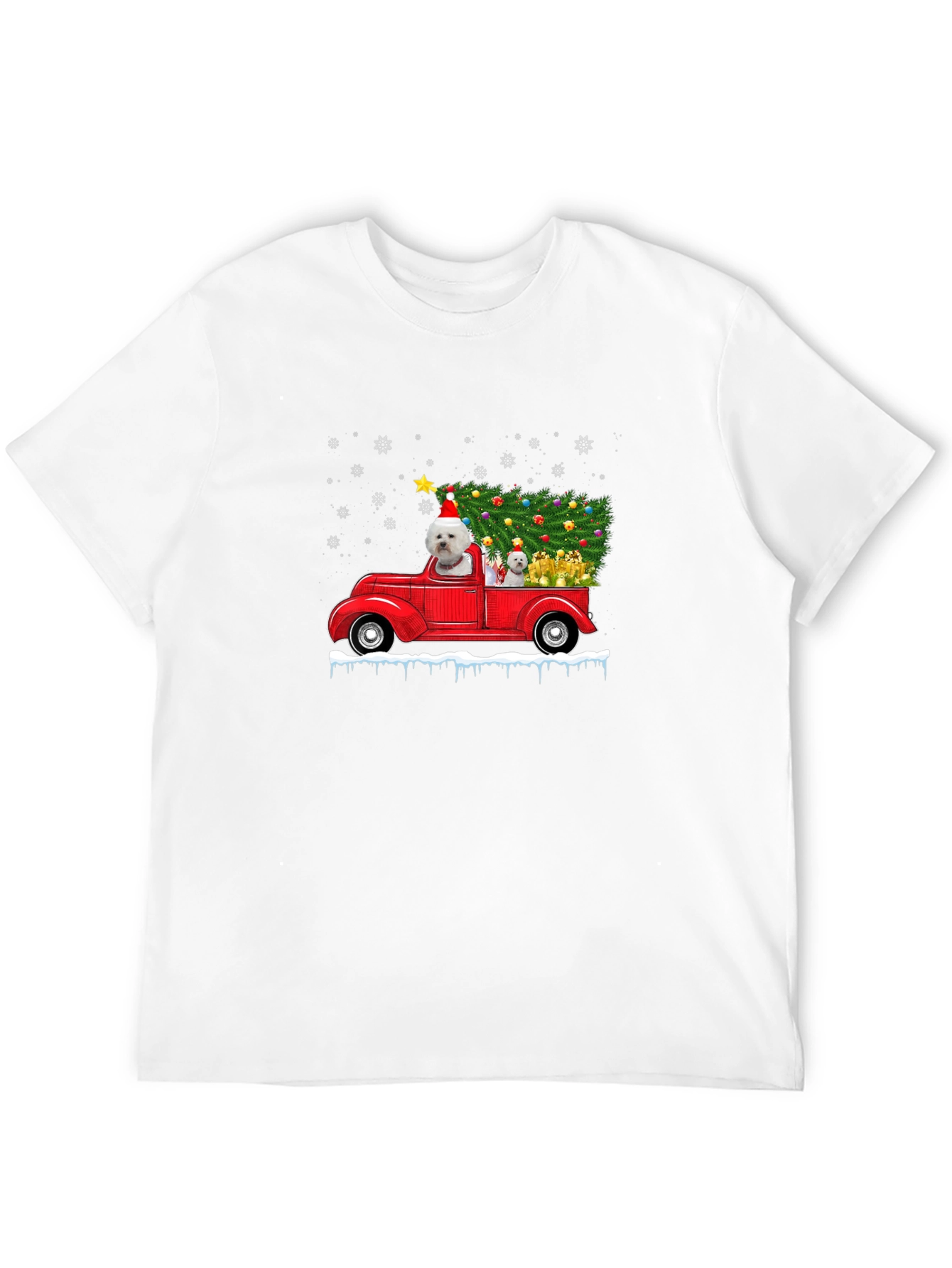 Festive Dog Christmas Truck T-Shirt