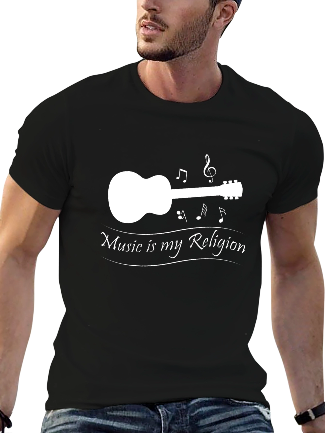 Music is My Religion Black T-Shirt