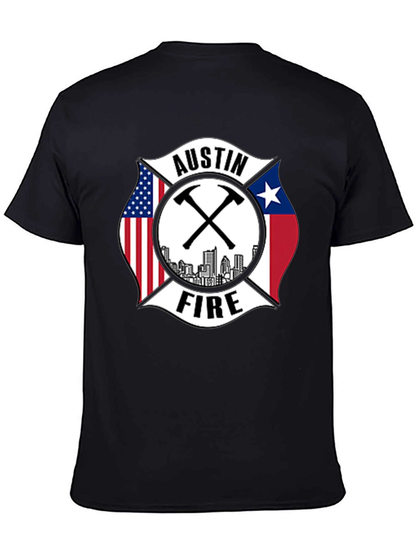 Austin Fire Dept T-Shirt - Patriotic Firefighter Tee