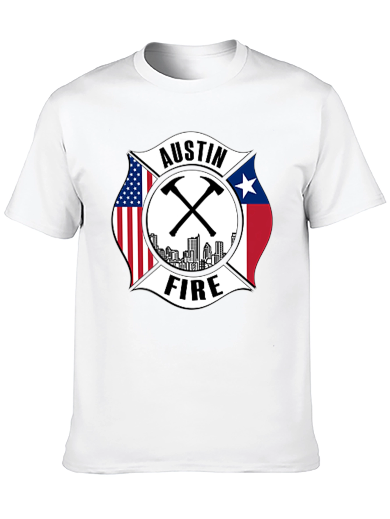 Austin Fire Dept T-Shirt - Patriotic Firefighter Tee