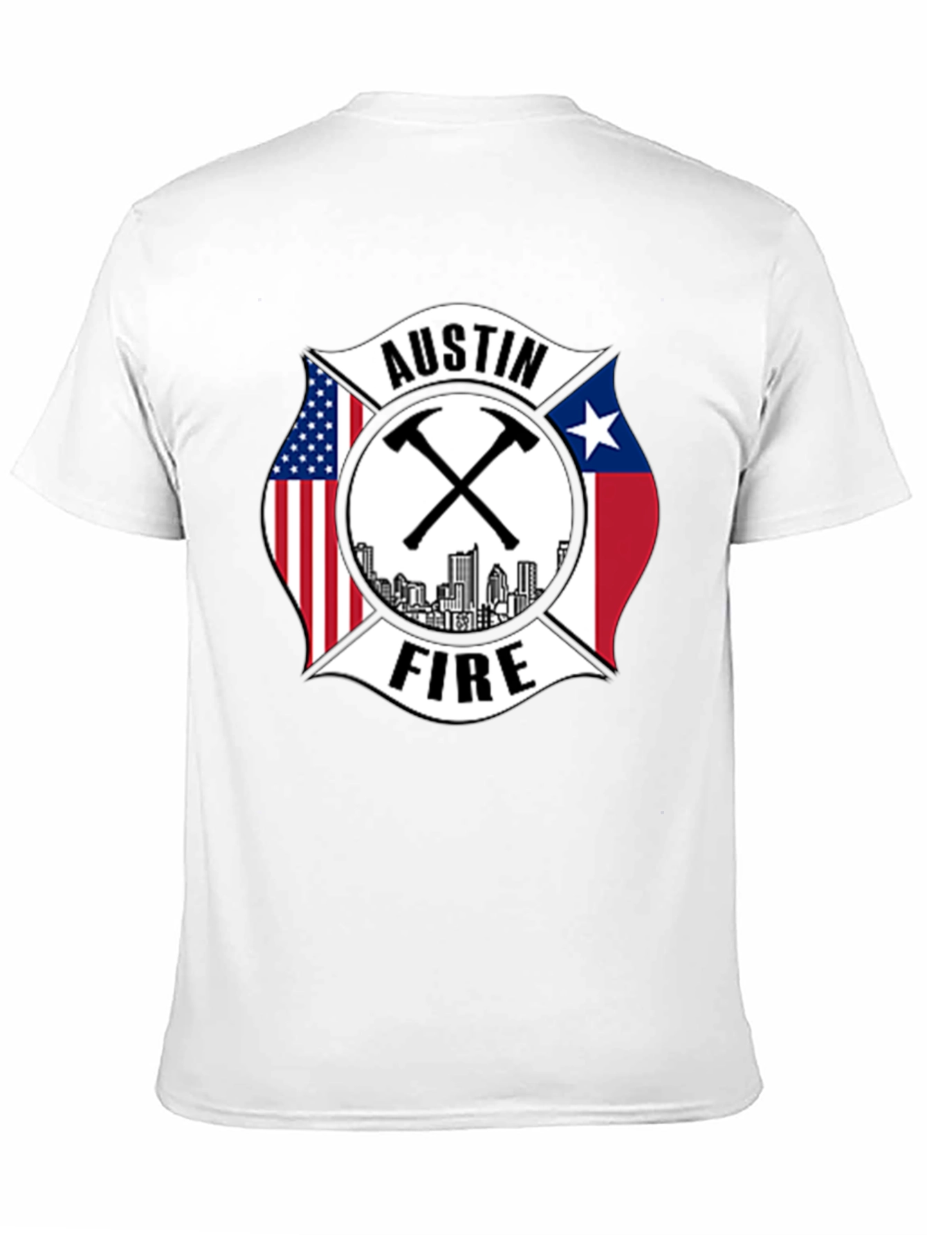 Austin Fire Dept T-Shirt - Patriotic Firefighter Tee