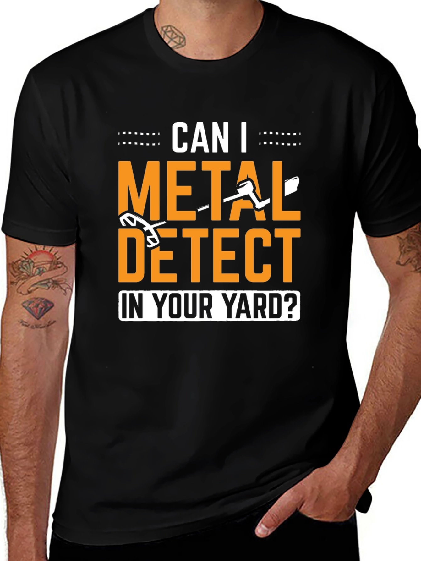 Metal Detecting T-Shirt - Yard Treasure Hunt Tee