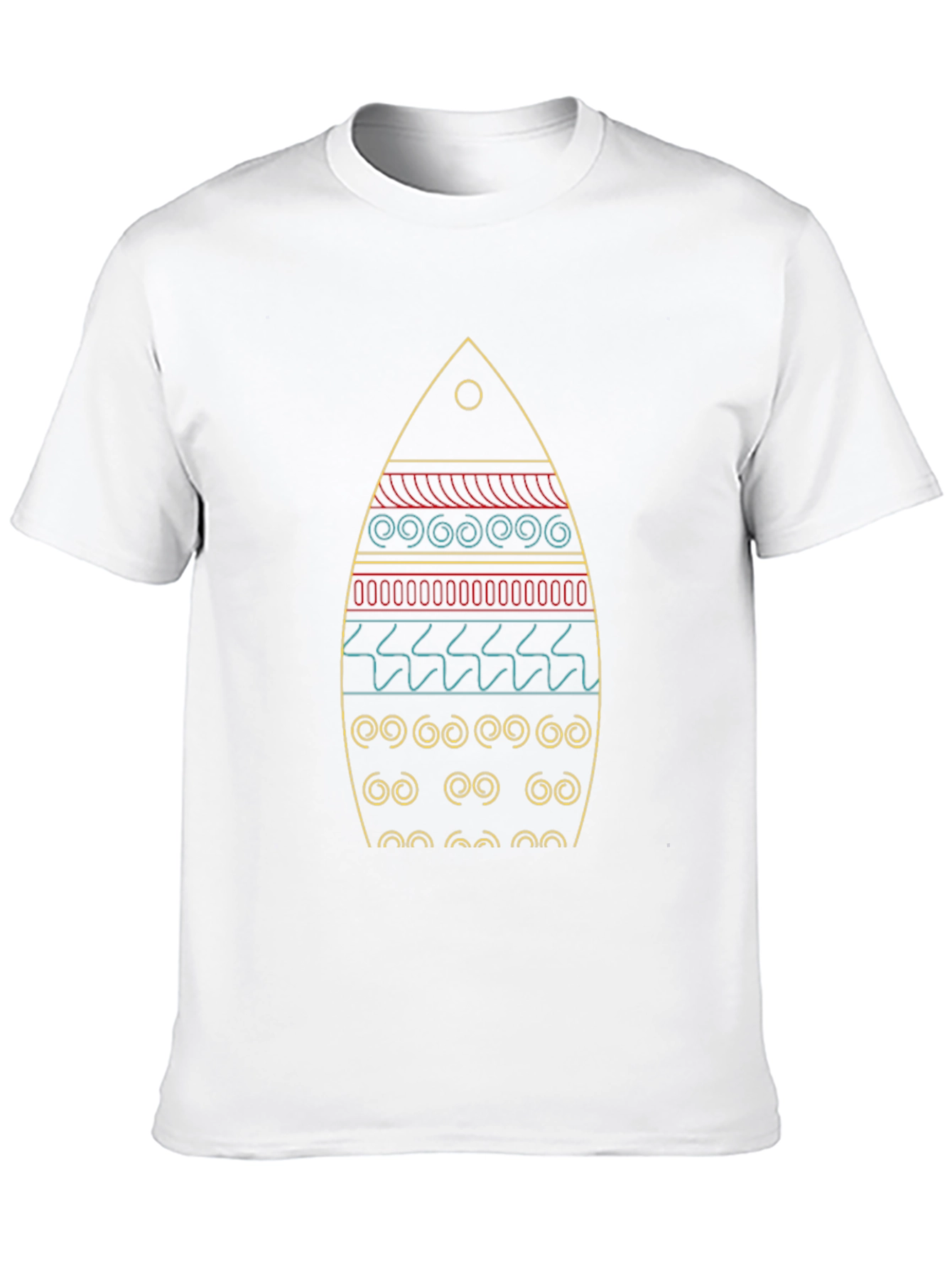 Surfboard Graphic Tee - Black Cotton Casual Shirt