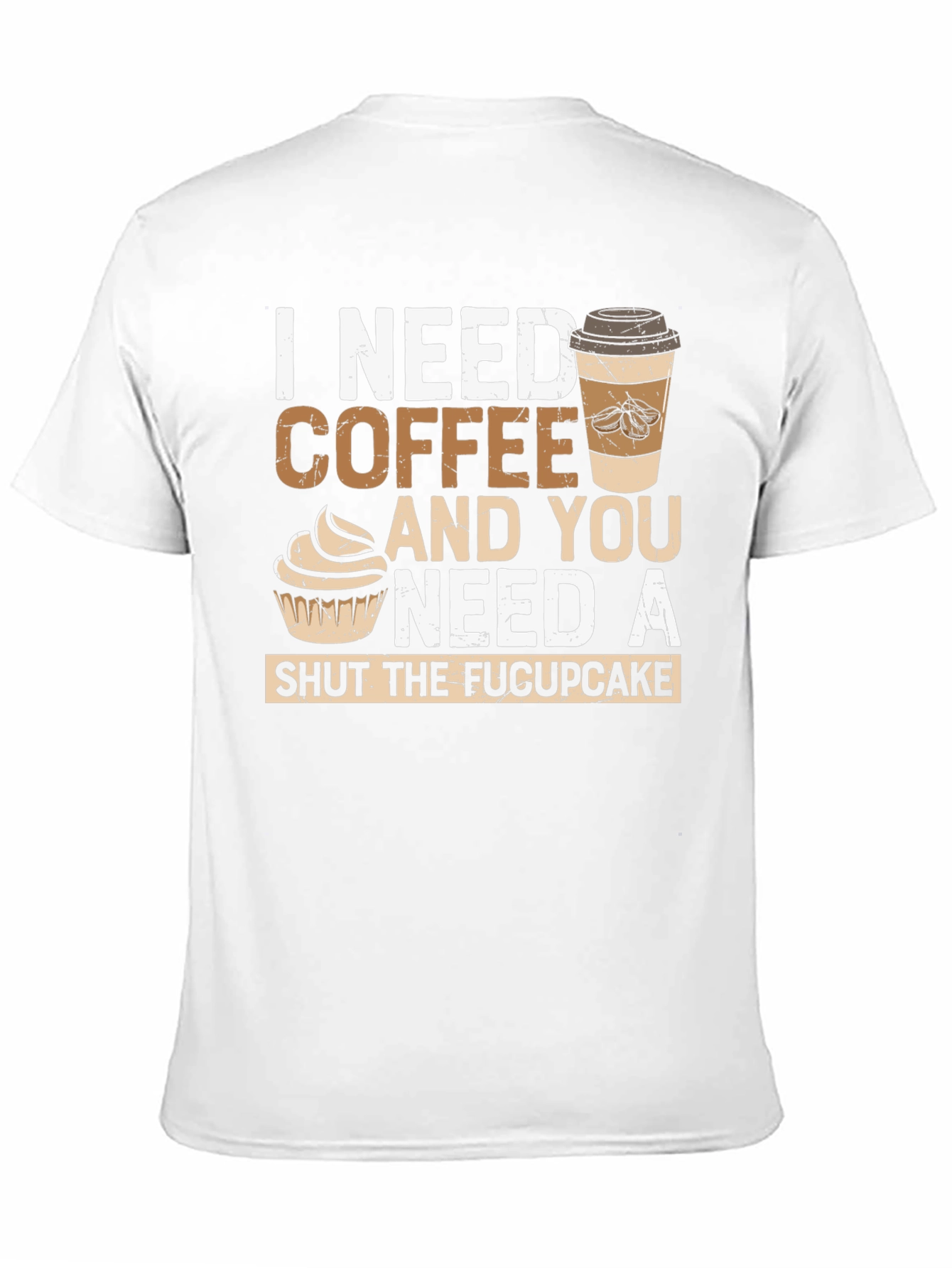 Coffee and Cupcake Graphic Tee - Humor T-Shirt