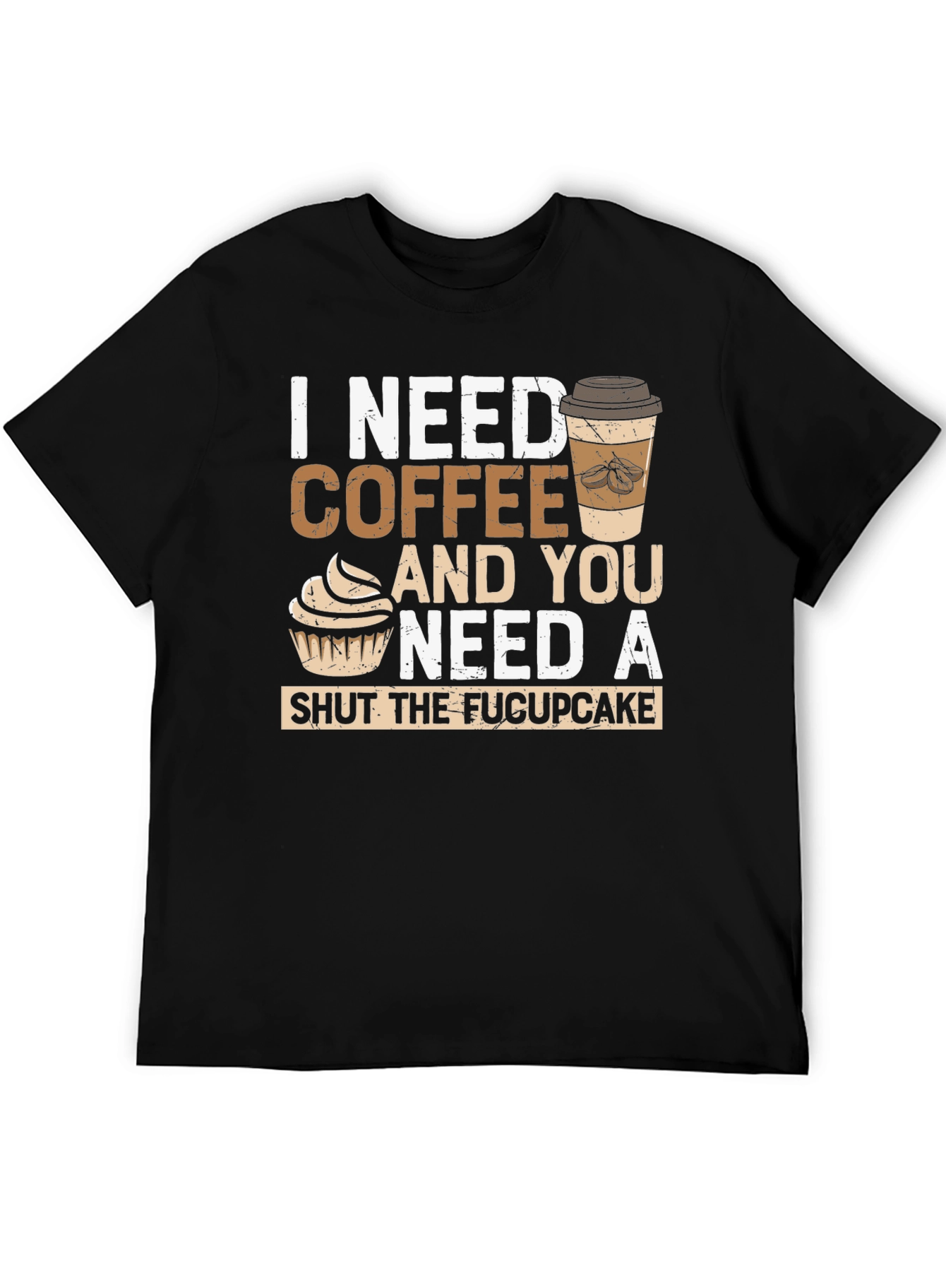Coffee and Cupcake Graphic Tee - Humor T-Shirt