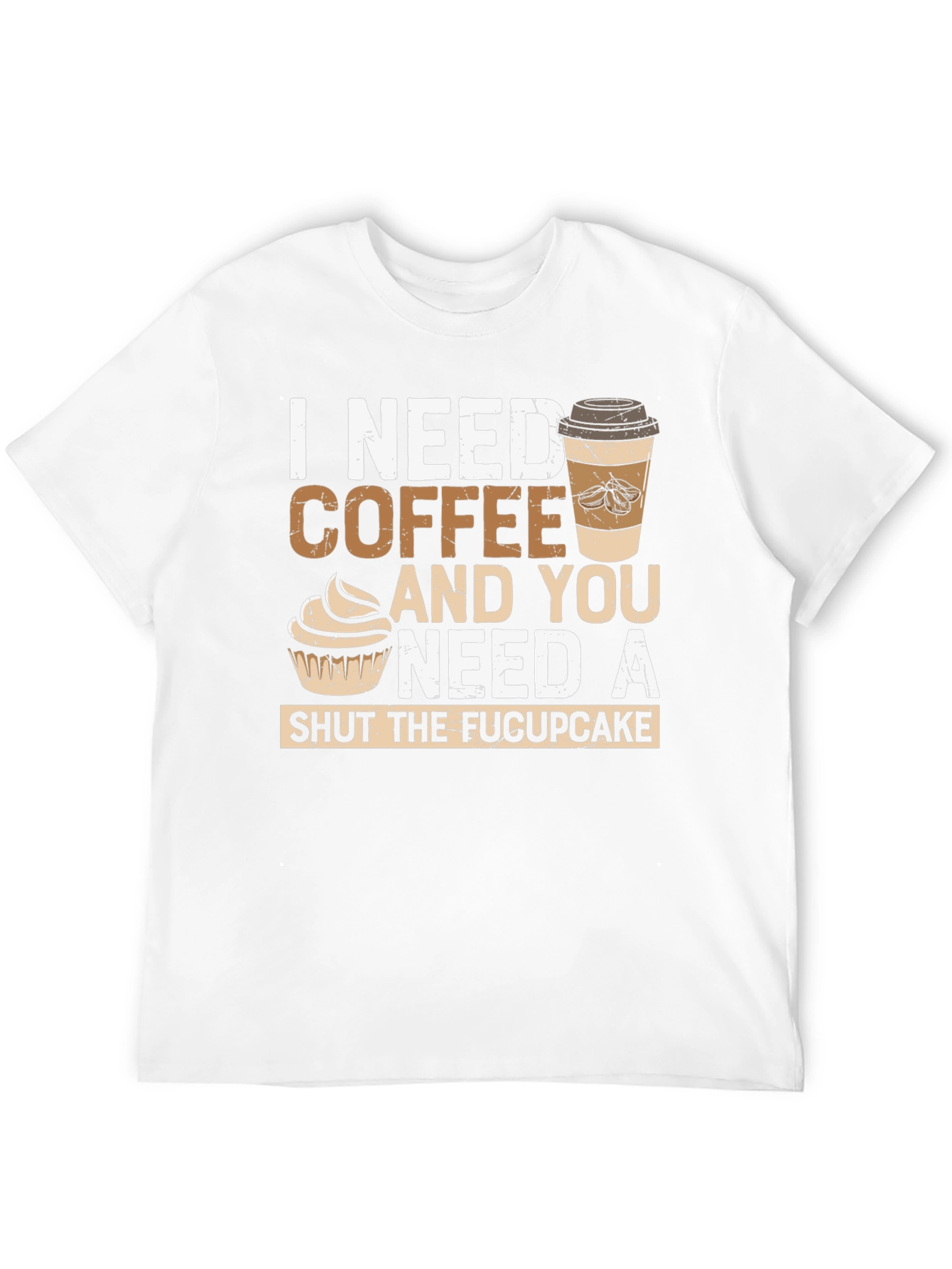Coffee and Cupcake Graphic Tee - Humor T-Shirt