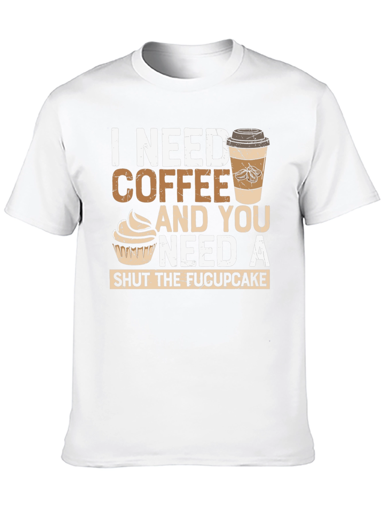 Coffee and Cupcake Graphic Tee - Humor T-Shirt