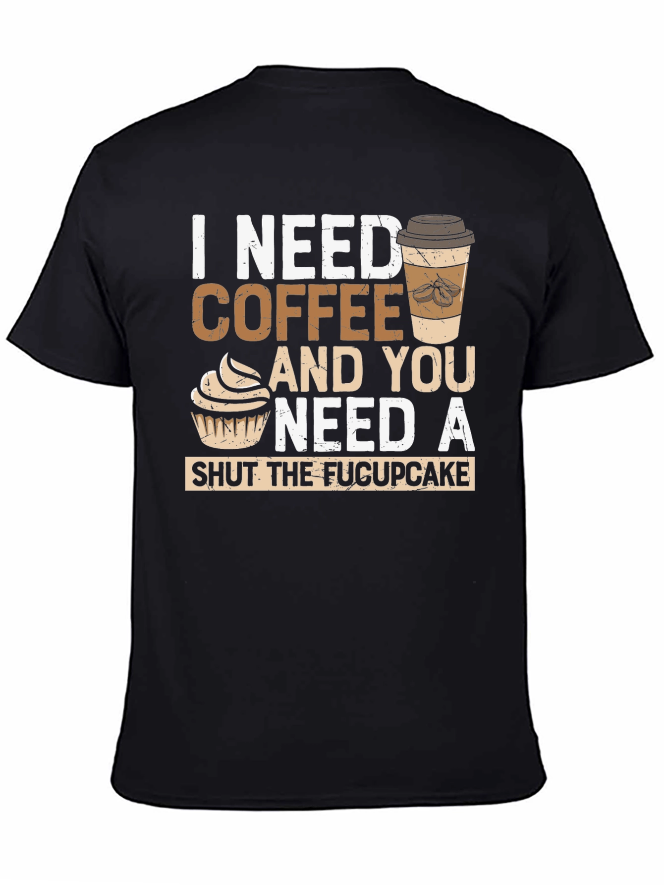 Coffee and Cupcake Graphic Tee - Humor T-Shirt