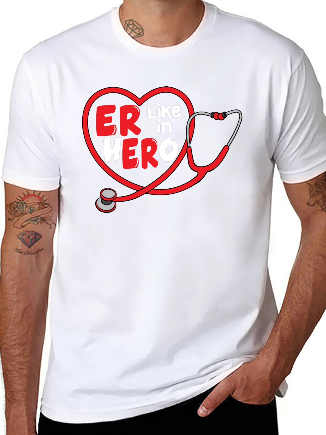 ER Hero Stethoscope T-Shirt - Emergency Room Apparel
