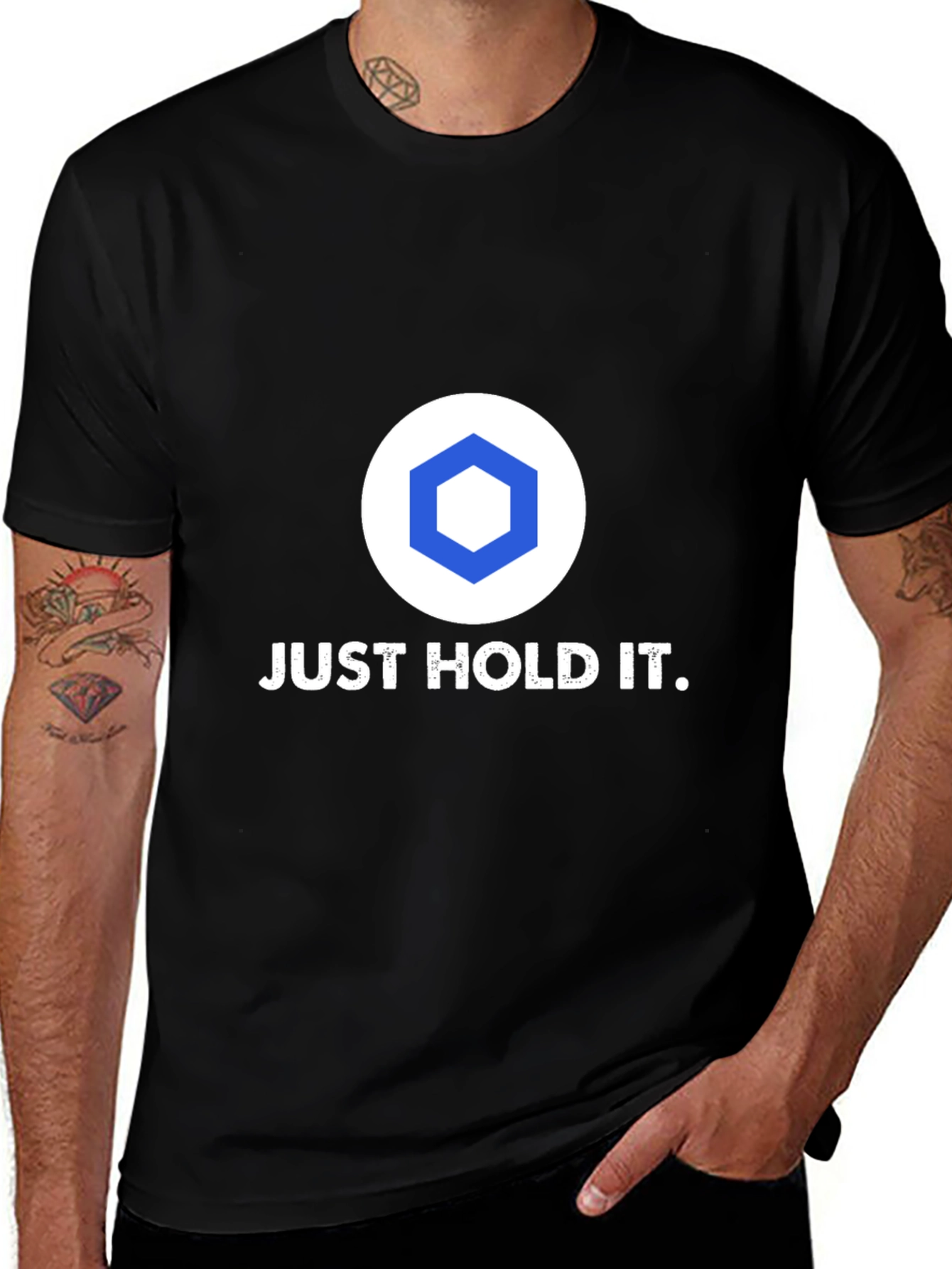 Just Hold It Crypto T-Shirt - Black