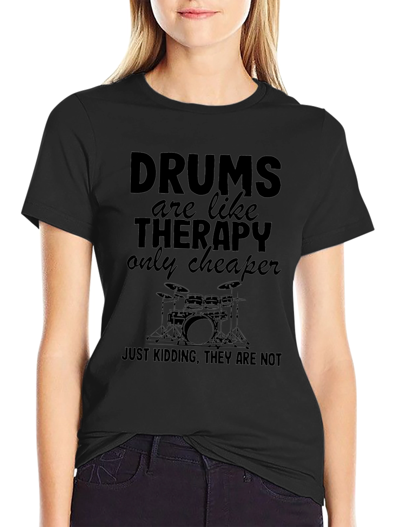 Drums are Like Therapy Mens T-Shirt