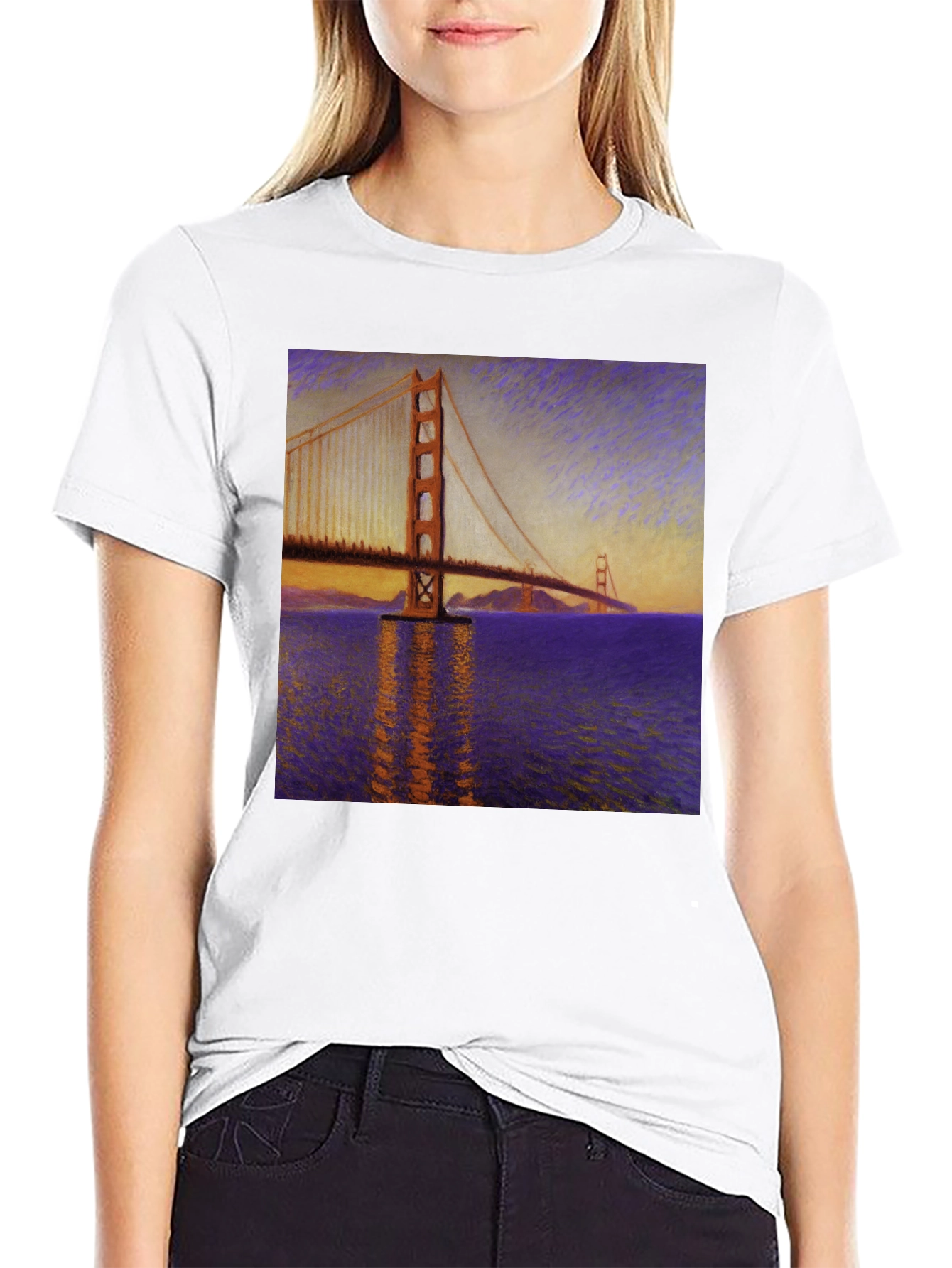 Golden Gate Bridge Art Graphic Tee