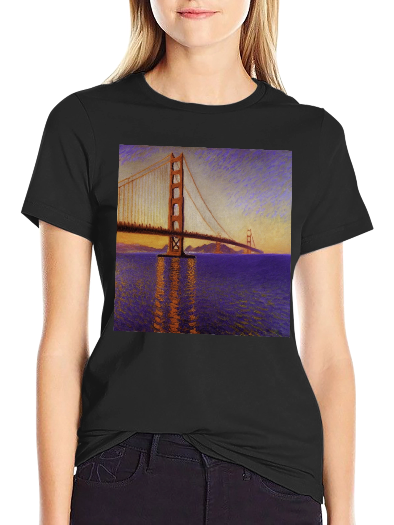 Golden Gate Bridge Art Graphic Tee