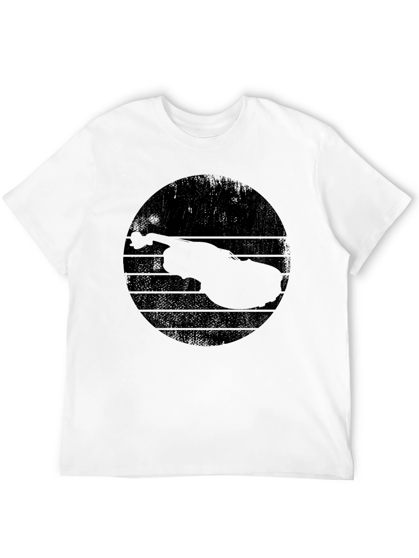 Retro Violin Graphic Black T-Shirt