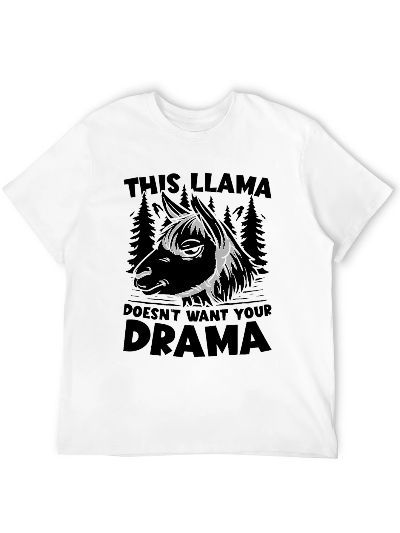 Llama Drama T-Shirt - Funny Animal Graphic Tee