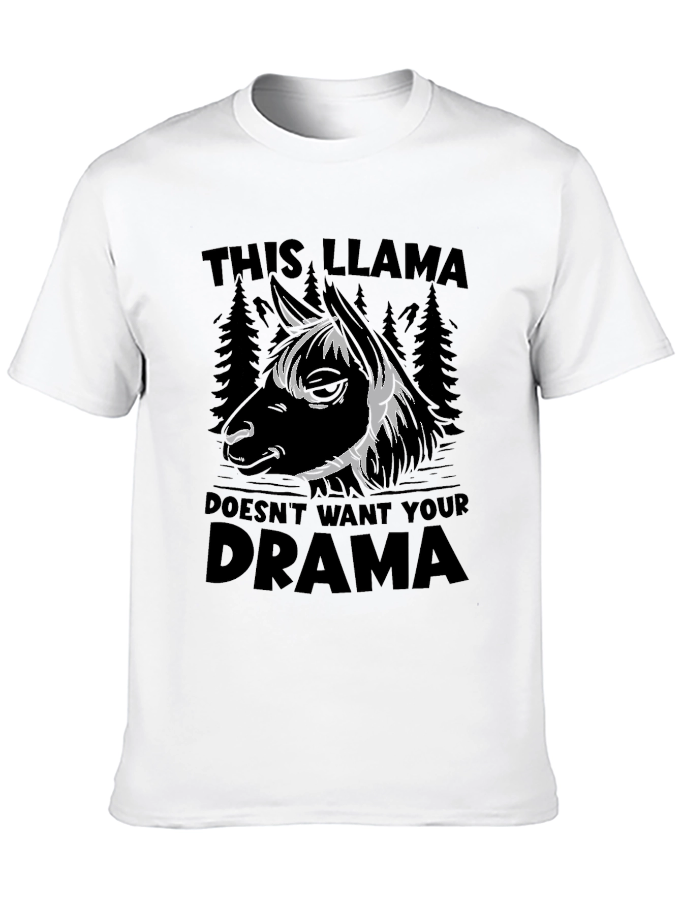 Llama Drama T-Shirt - Funny Animal Graphic Tee
