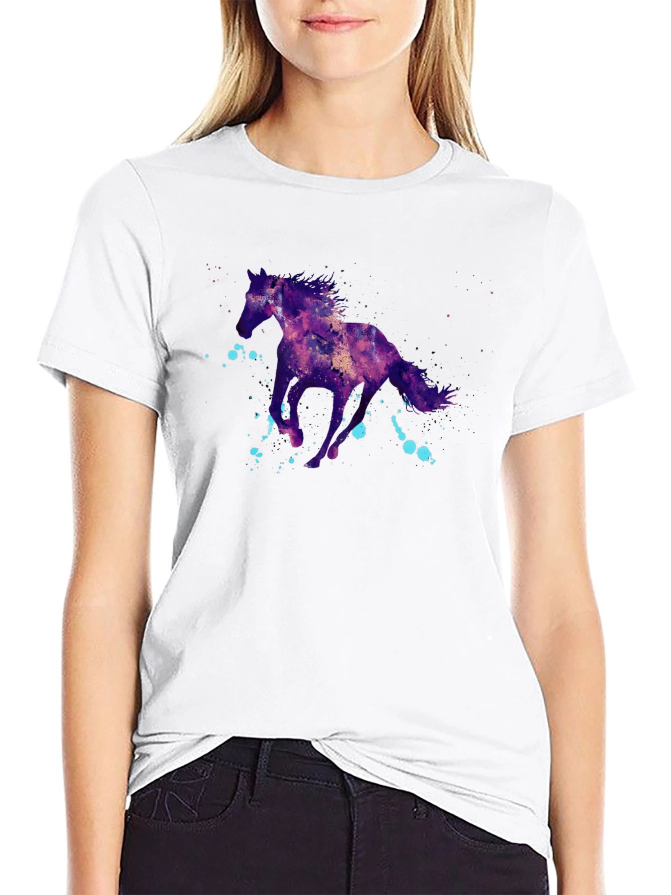 Galaxy Horse Graphic T-Shirt - Stylish Mens Tee
