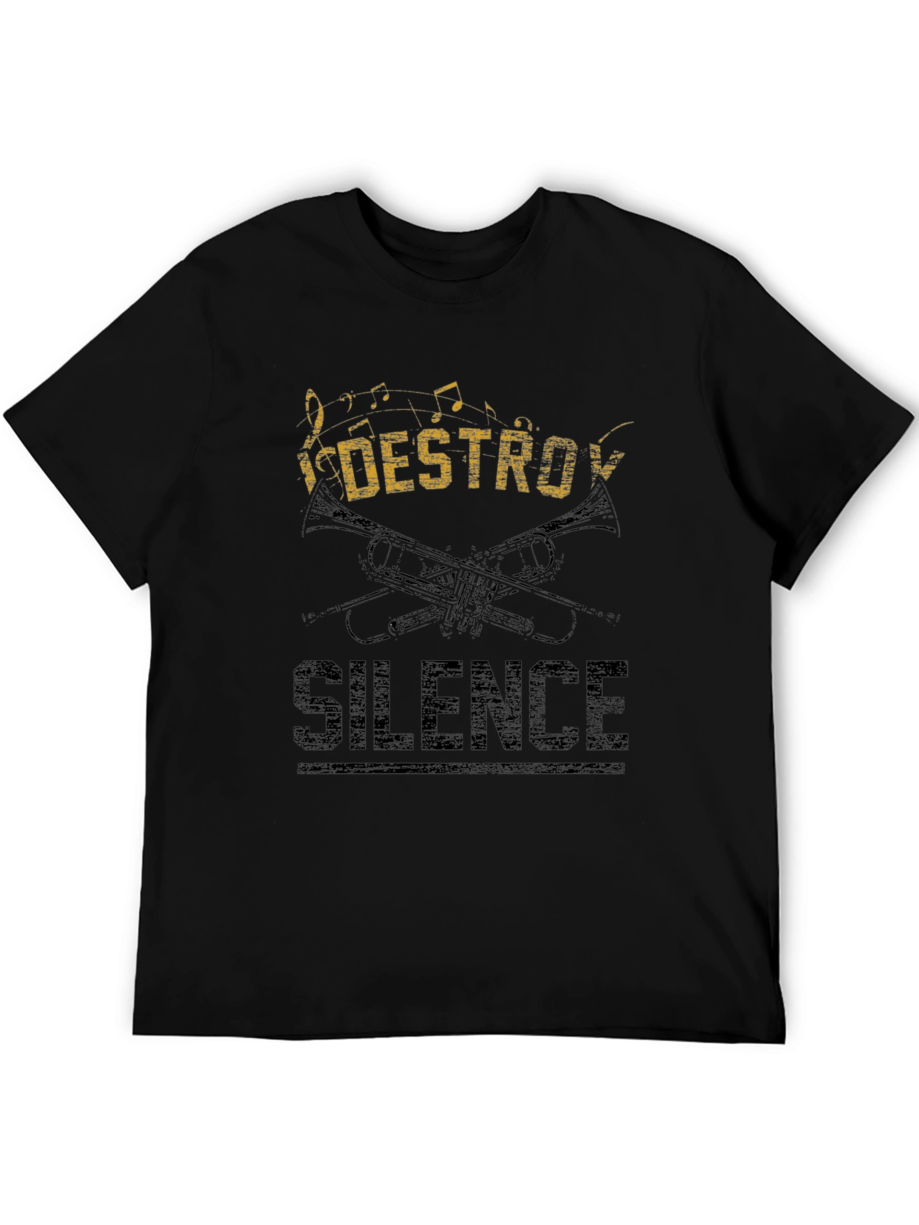 Destroy Silence Trumpet Graphic Tee - Musician T-Shirt