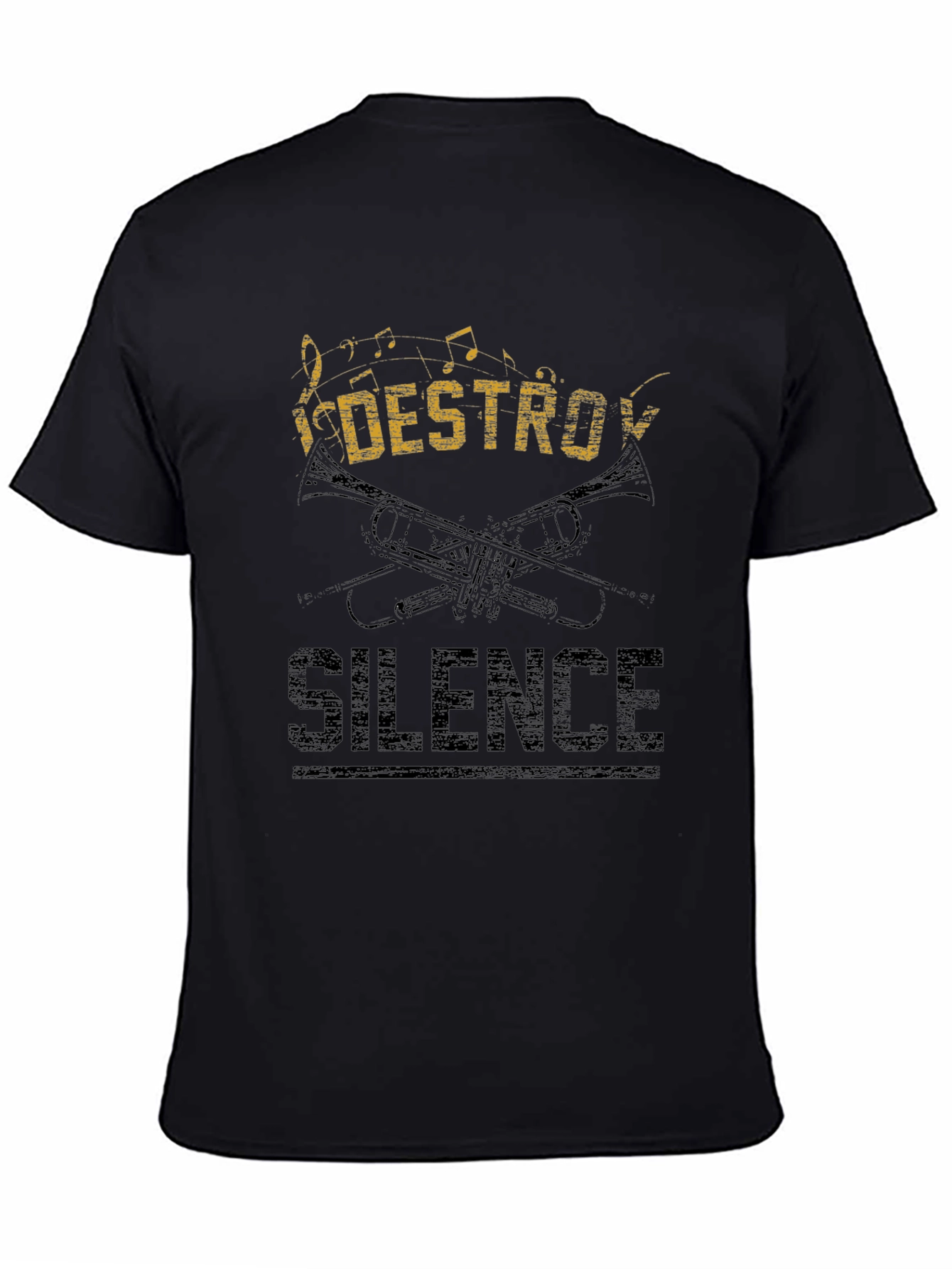 Destroy Silence Trumpet Graphic Tee - Musician T-Shirt