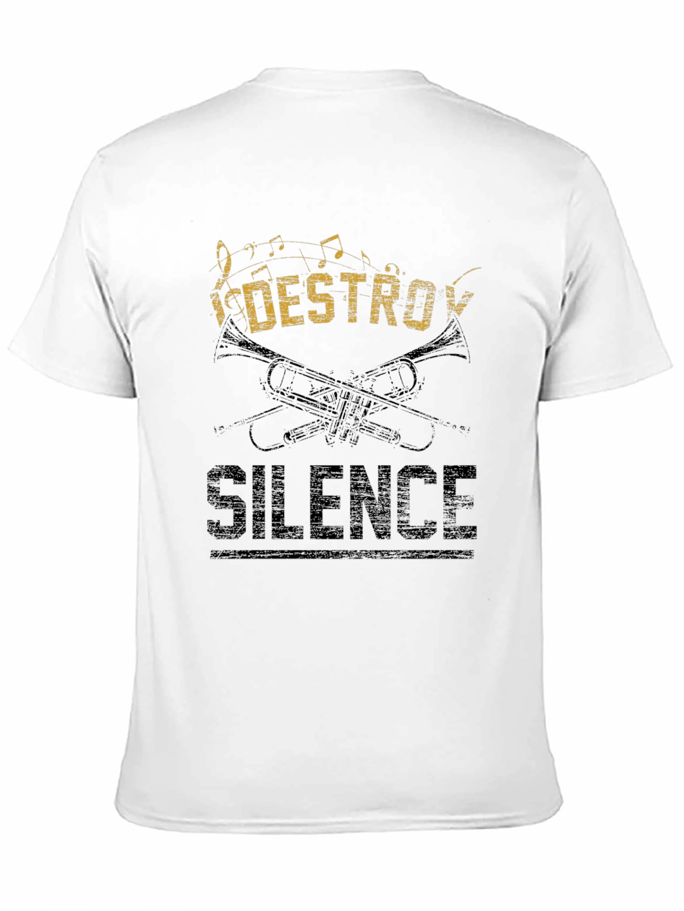 Destroy Silence Trumpet Graphic Tee - Musician T-Shirt