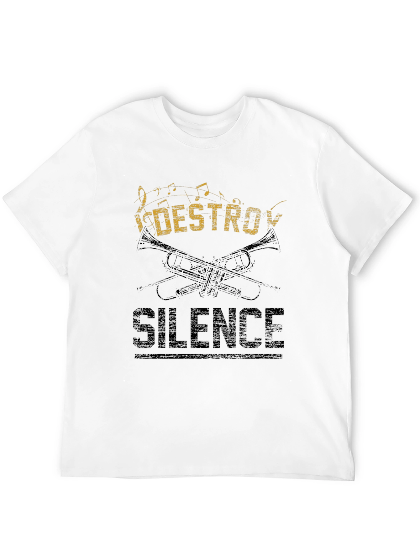 Destroy Silence Trumpet Graphic Tee - Musician T-Shirt
