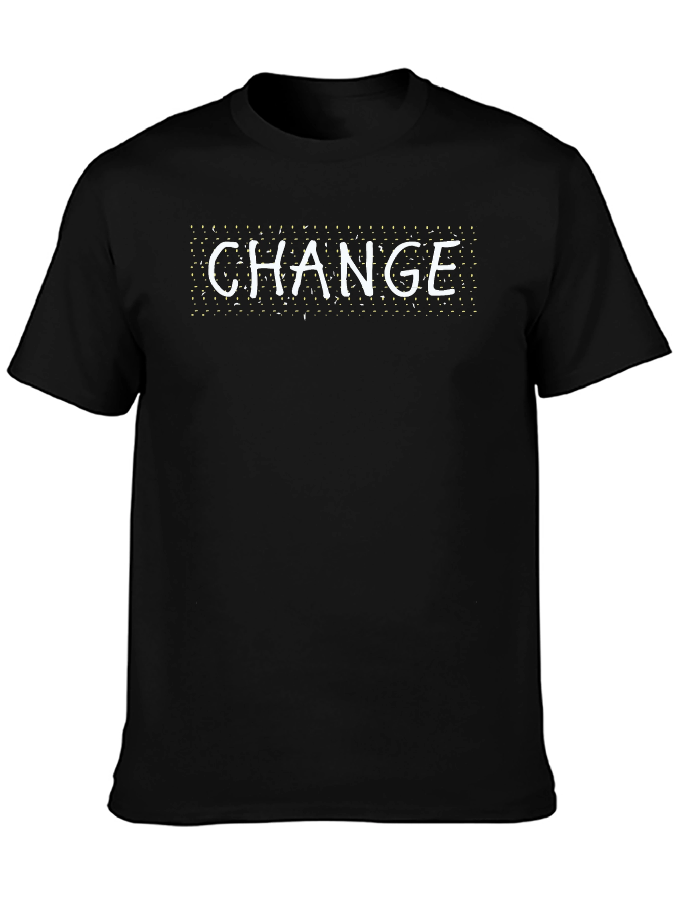 Change Graphic T-Shirt - Black Crew Neck Tee