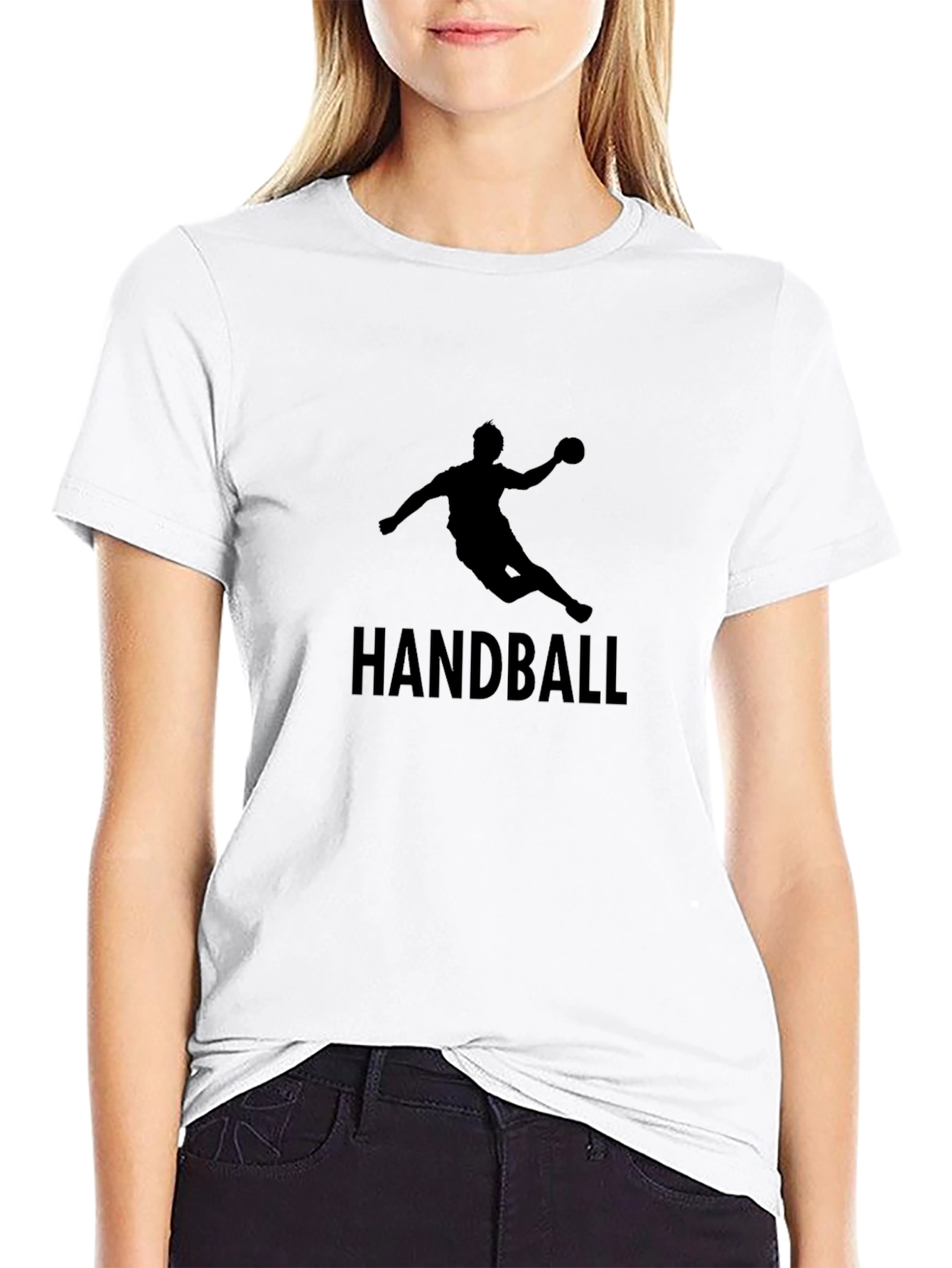 Handball Graphic Tee - Sporty Black T-Shirt