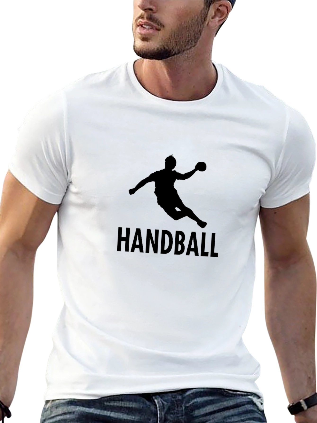 Handball Graphic Tee - Sporty Black T-Shirt